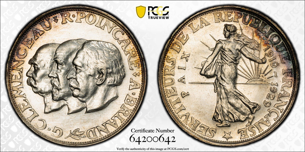 1929 France Silver 20 Francs Pattern/Essai PCGS SP63 – (Maz-2622, Gad-851)