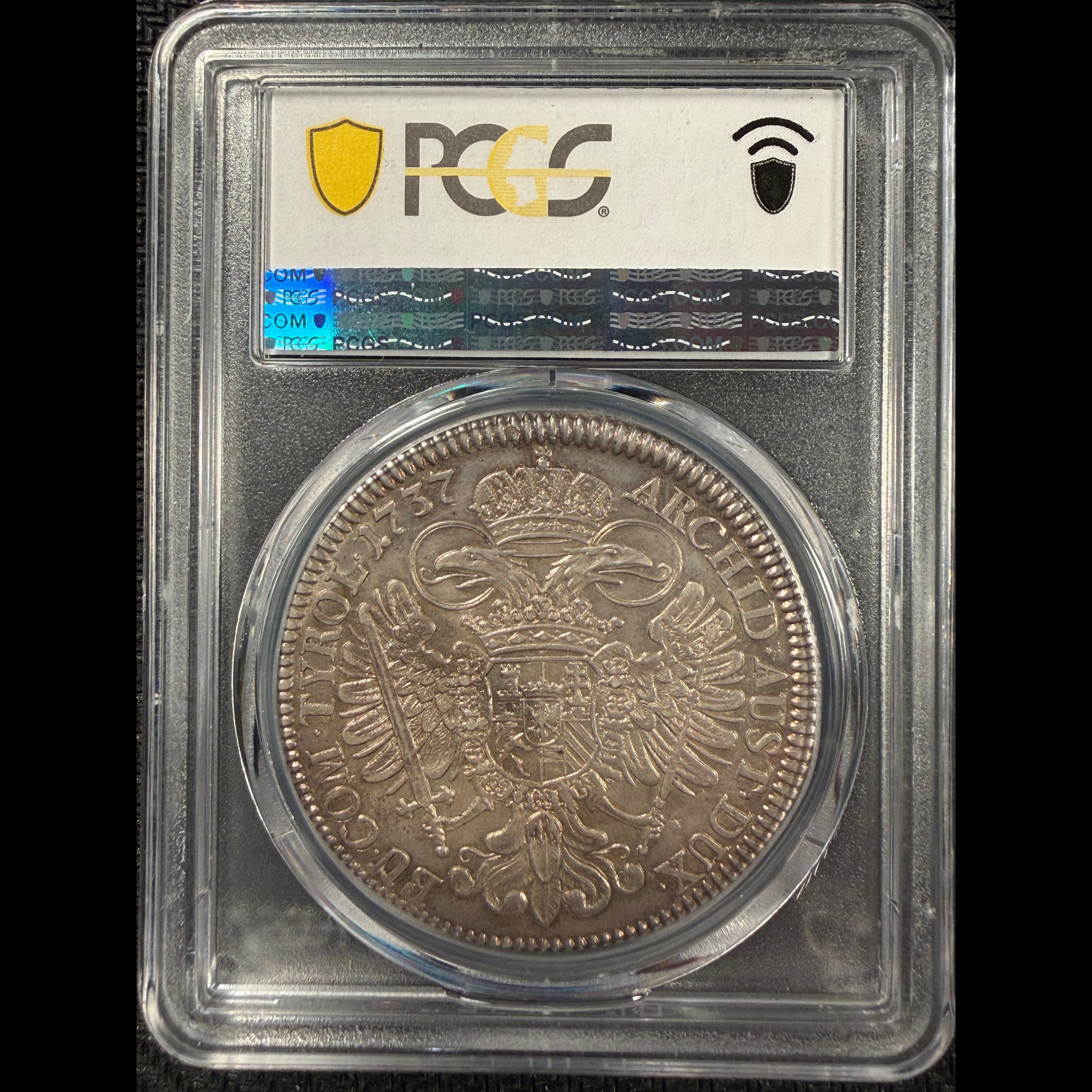 1737 Austria Hall Thaler – Charles VI - PCGS AU58 – Global Numismatica