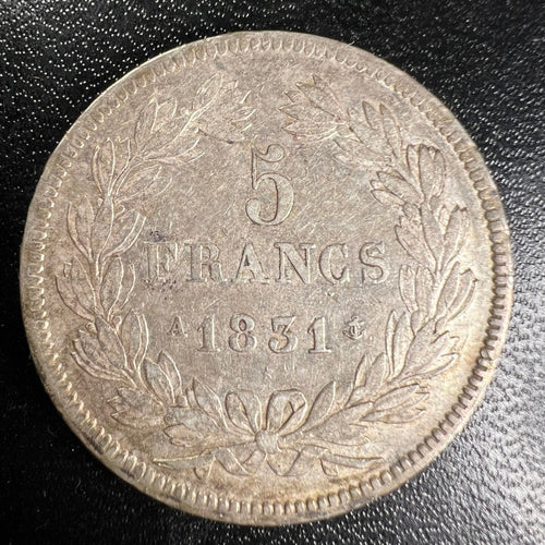 1831-A France 5 Francs - Louis Philippe l (Paris Mint)
