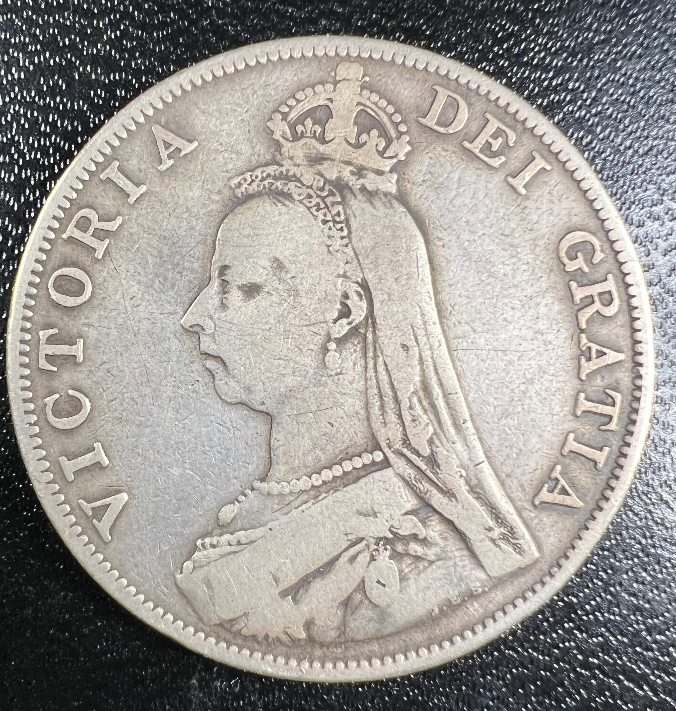 1889 Great Britain Victoria Double Florin (4 Shillings) - Jubilee Head (London Mint)