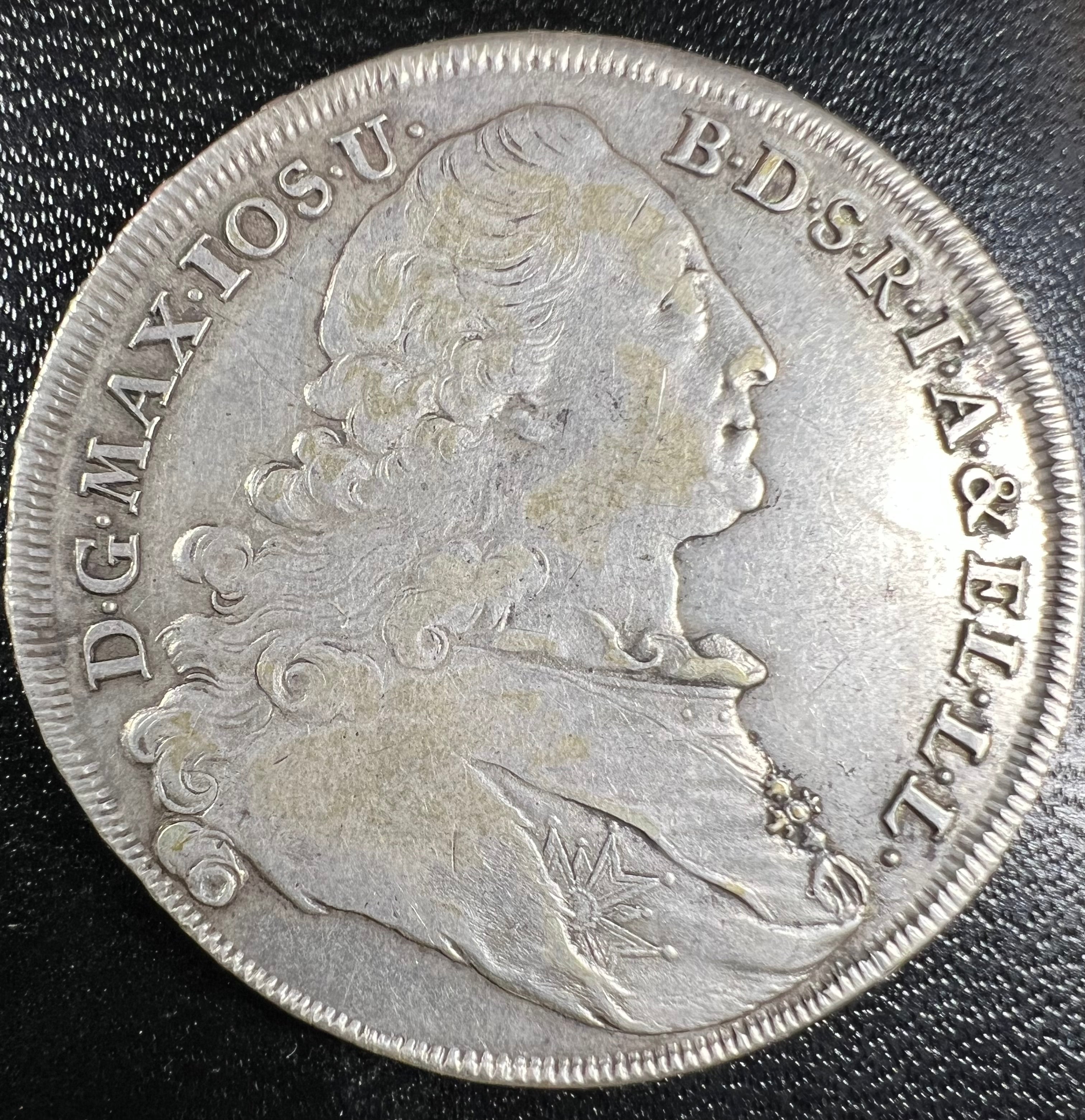 1776 Bavaria Silver Thaler (Conventionsthaler) – Maximilian III Joseph (Munich Mint)