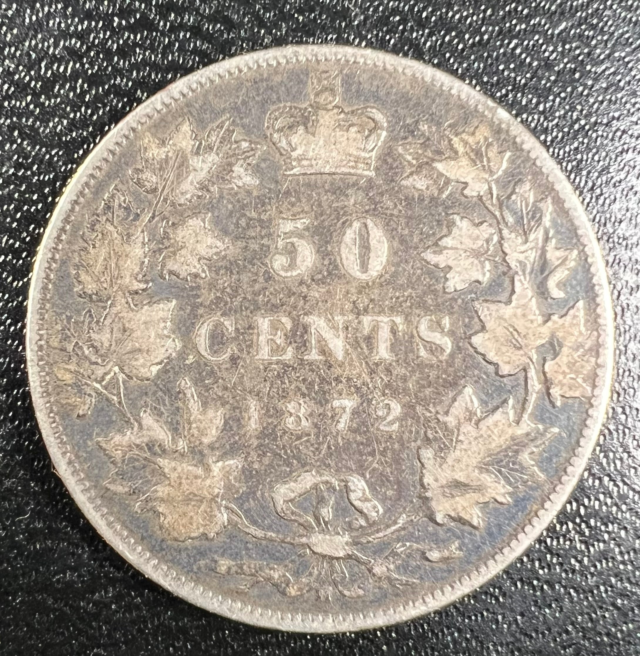 1872-H Canada Silver 50 Cents – Queen Victoria (Heaton Mint)