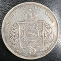 1863 Brazil Silver 2000 Reis – Emperor Pedro II