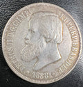 1888 Brazil Silver 2000 Reis – Emperor Pedro II