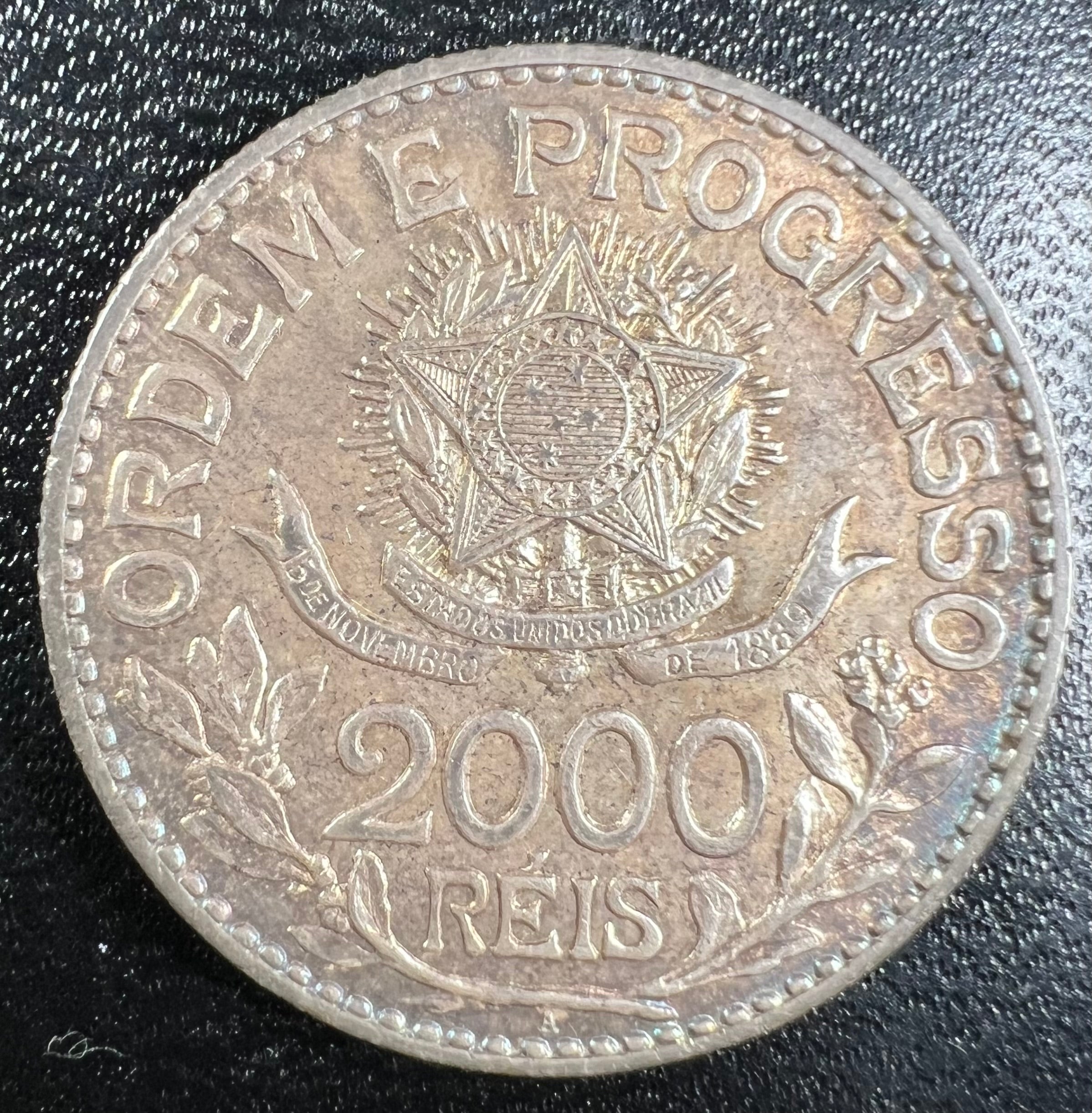 1913-A Brazil Silver 2000 Reis – Republic (Berlin Mint for Brazil)