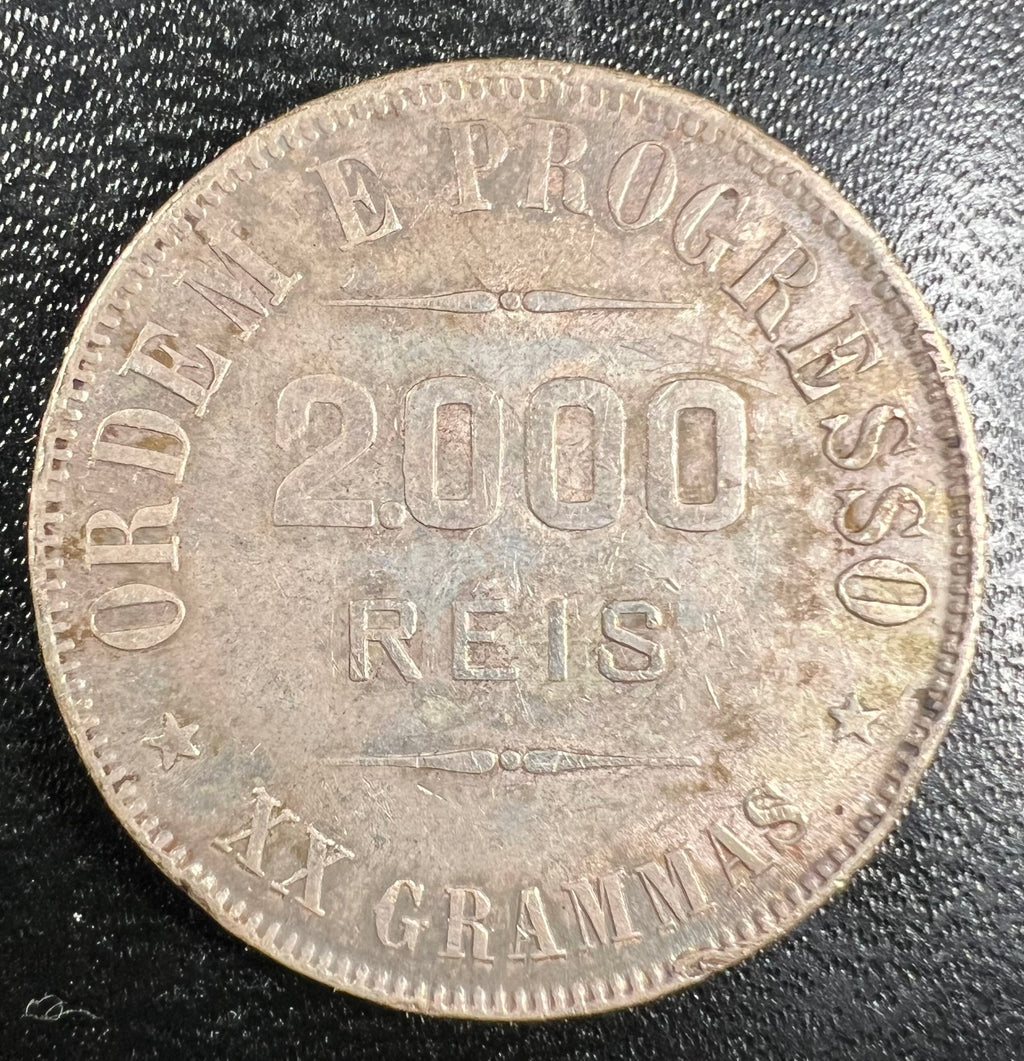 1907 Brazil Silver 2000 Reis – Republic (Rio de Janeiro Mint)