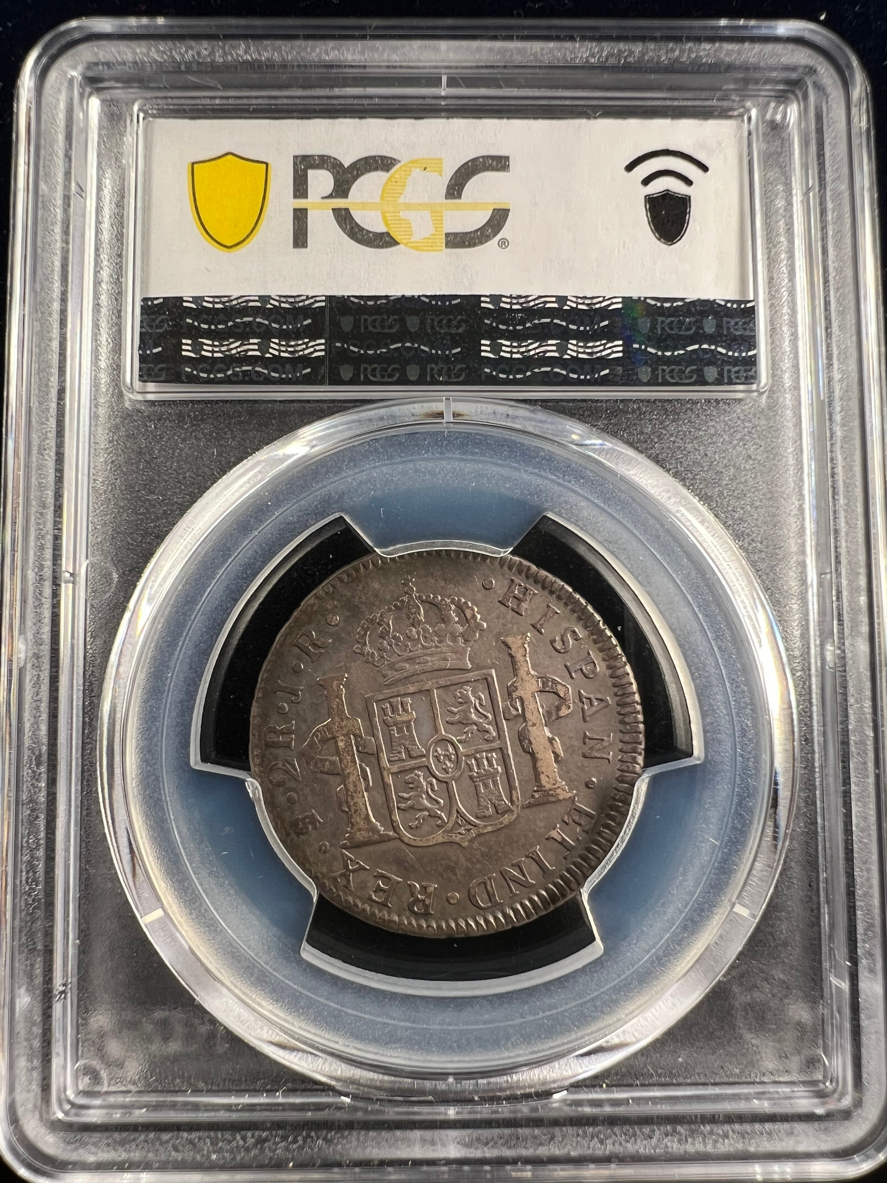 1773-PTS JR Bolivia Silver 2 Reales – Charles III PCGS VF35