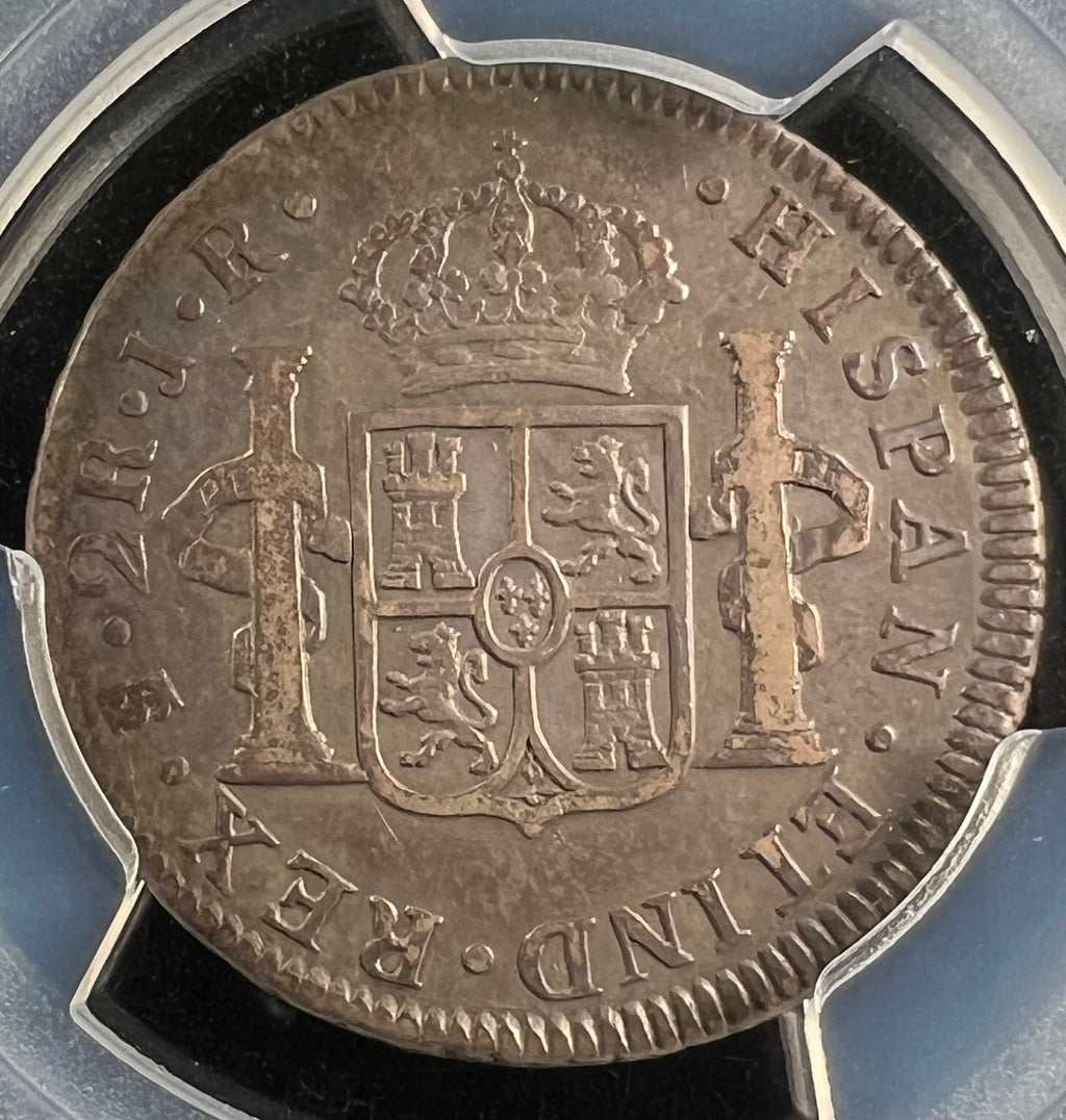1773-PTS JR Bolivia Silver 2 Reales – Charles III PCGS VF35