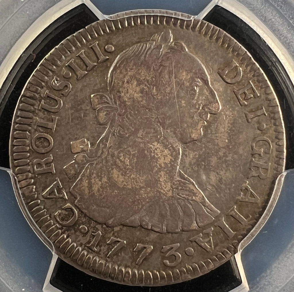 1773-PTS JR Bolivia Silver 2 Reales – Charles III PCGS VF35