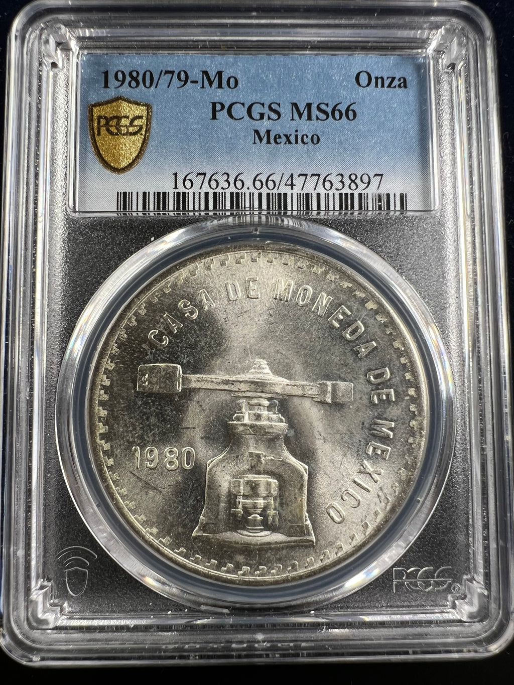 1980/79-Mo Mexico Silver Onza (Balance Scale) PCGS MS66