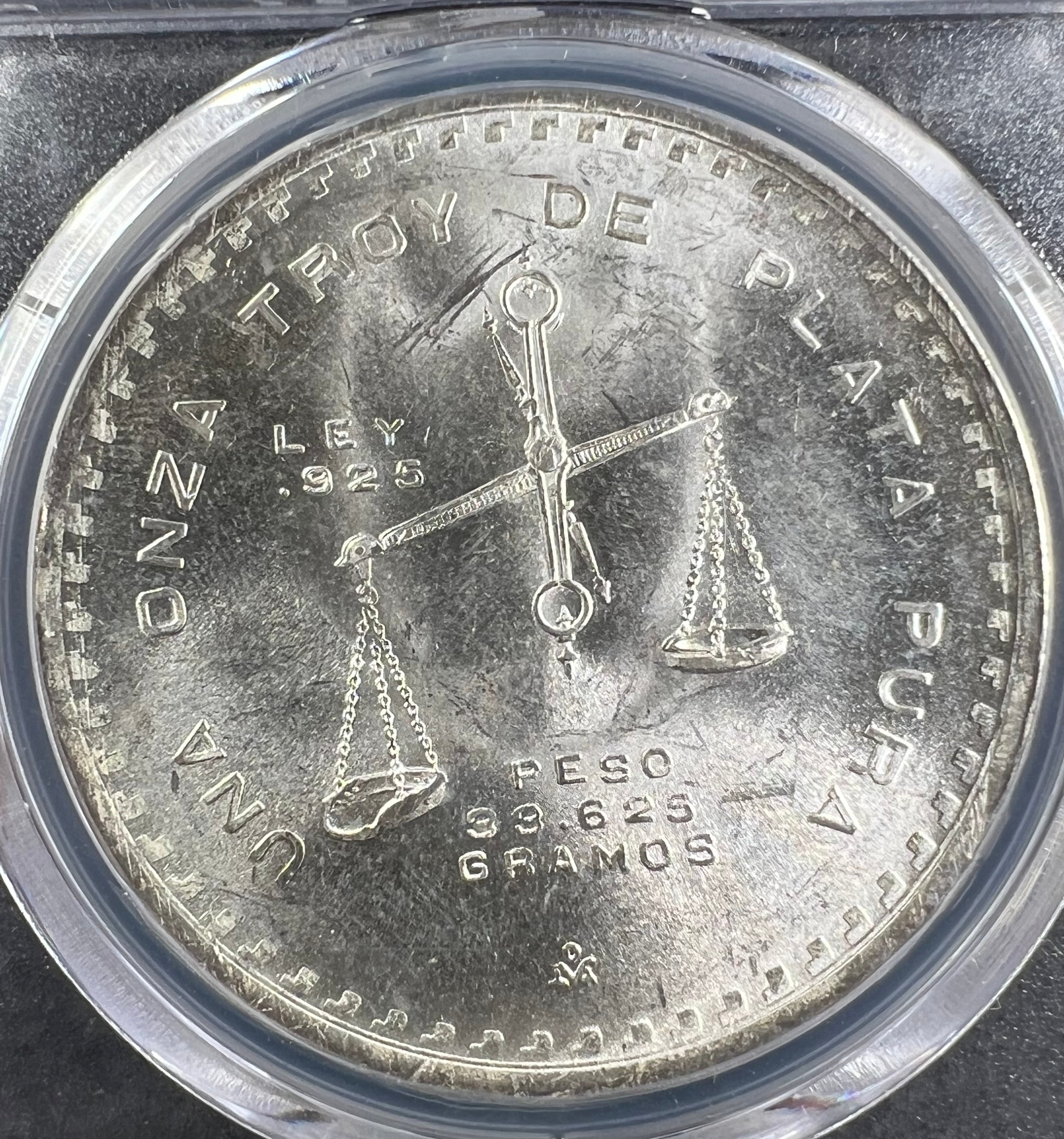 1980/79-Mo Mexico Silver Onza (Balance Scale) PCGS MS66