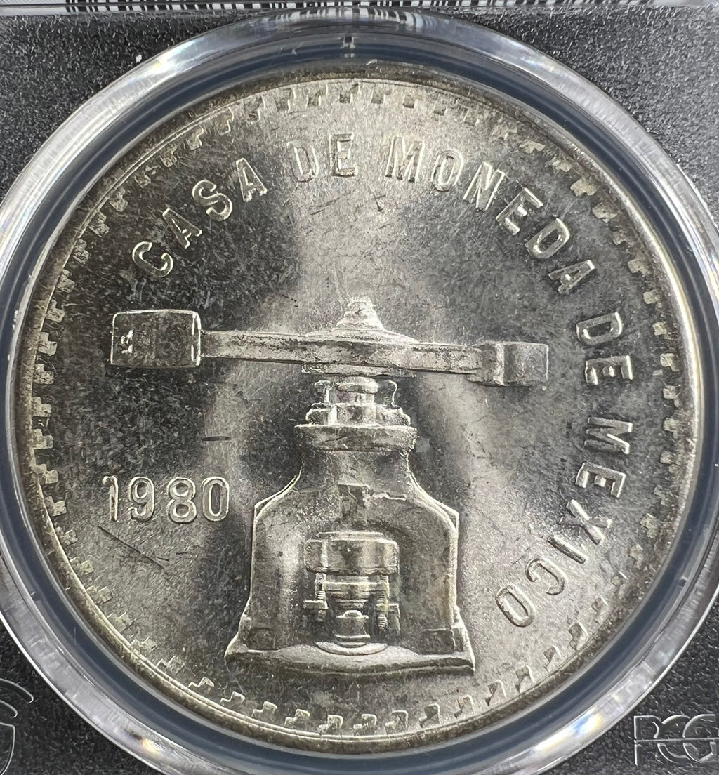 1980/79-Mo Mexico Silver Onza (Balance Scale) PCGS MS66