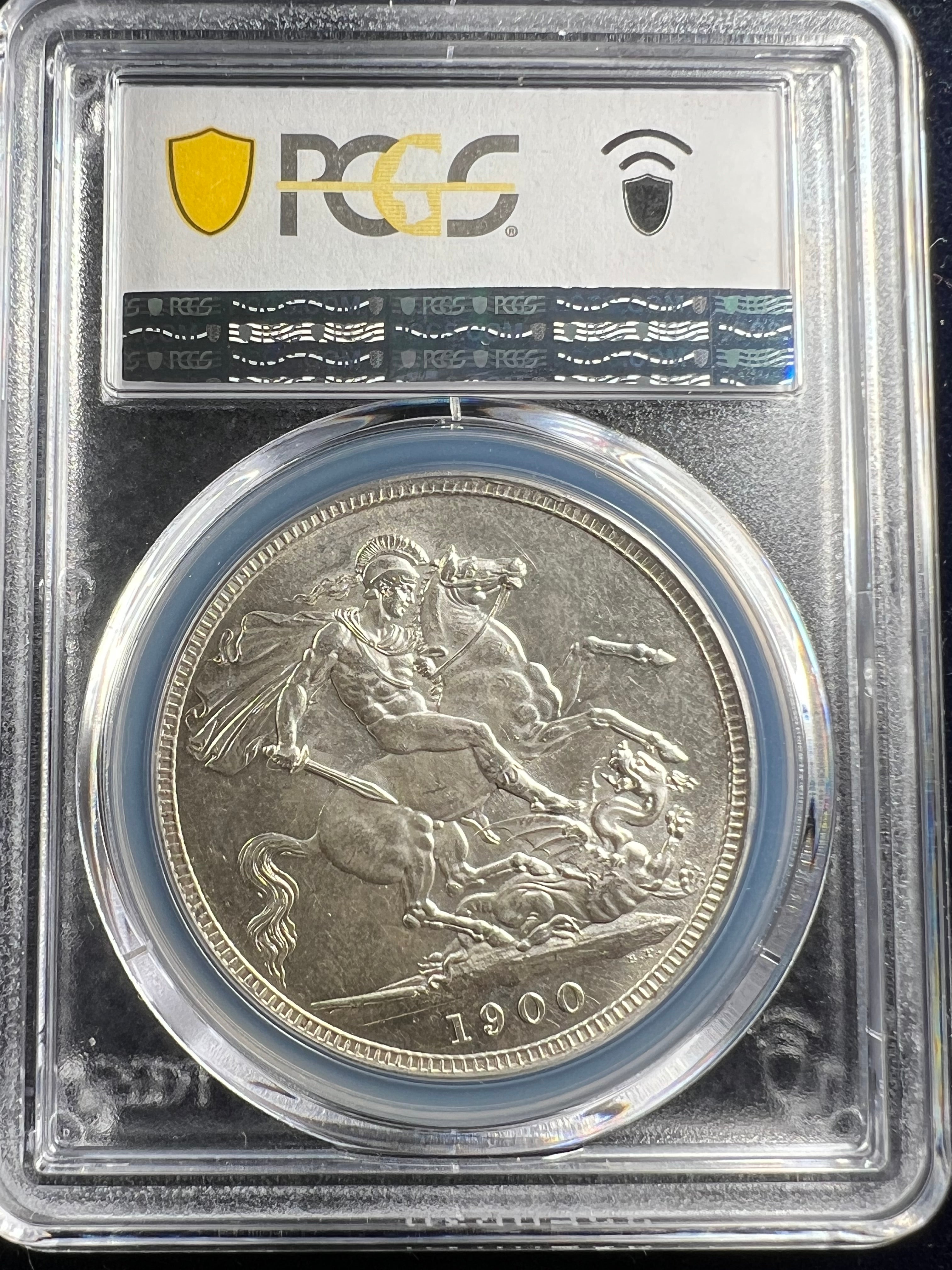 1900 Great Britain Crown PCGS MS63 – Victoria, LXIV Edge (S-3937)