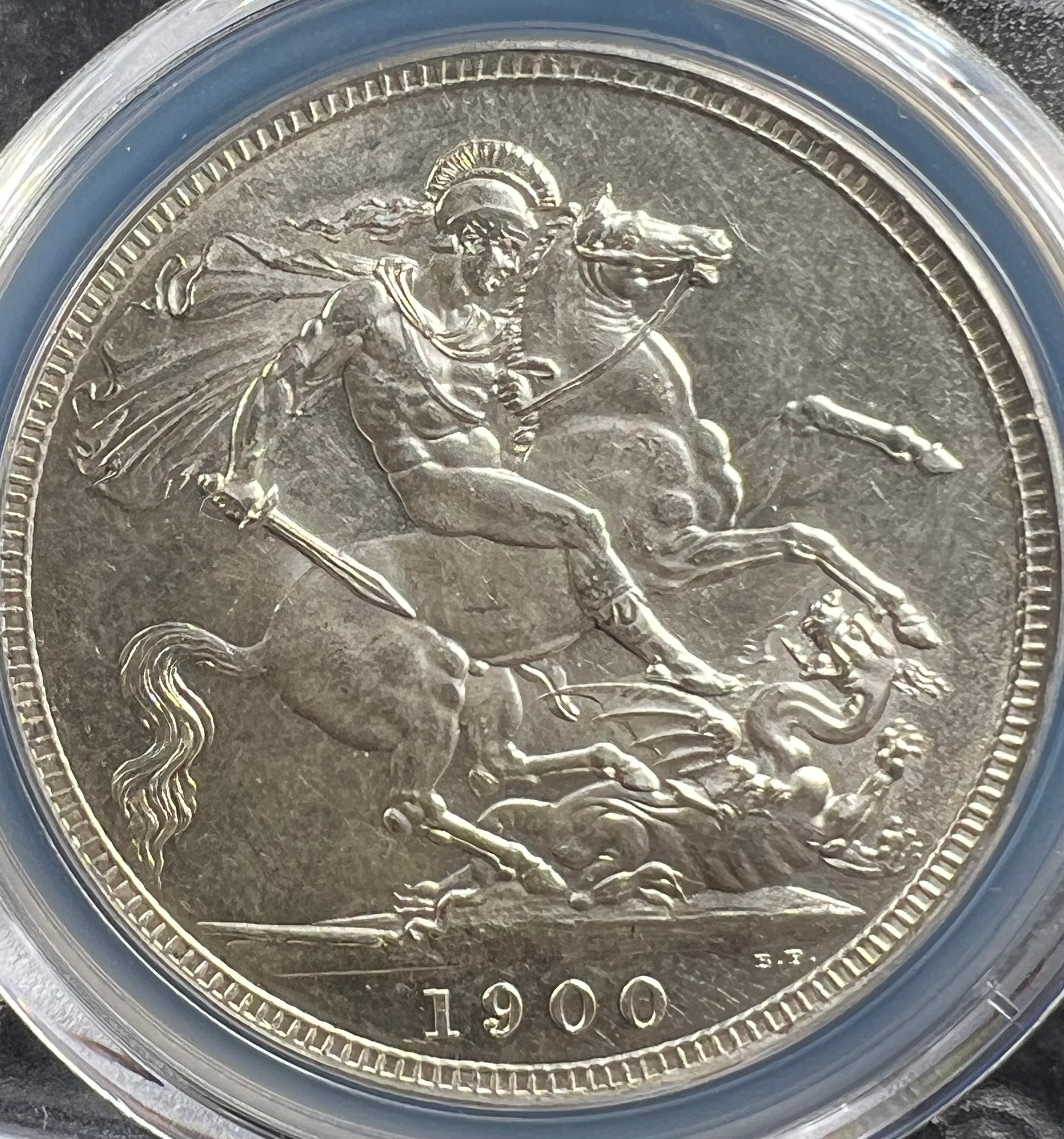 1900 Great Britain Crown PCGS MS63 – Victoria, LXIV Edge (S-3937)