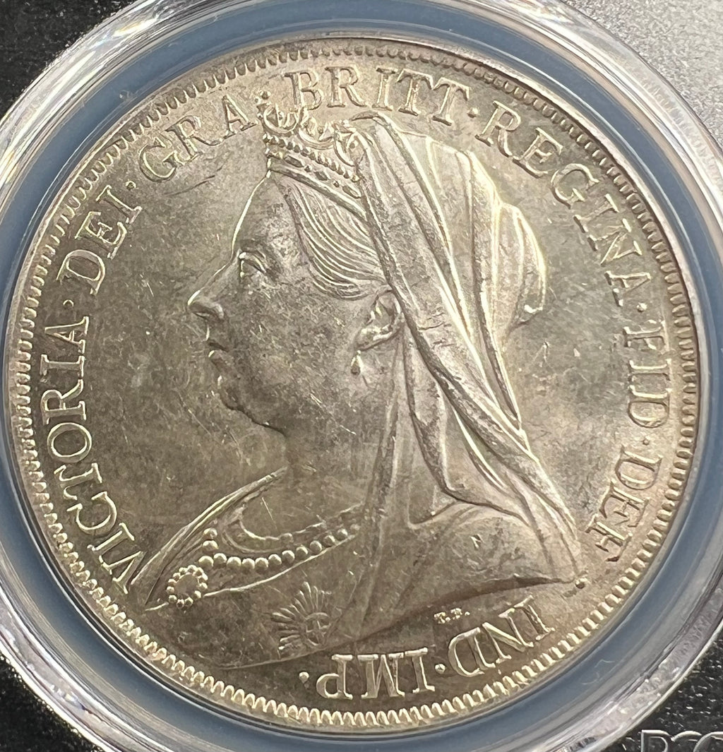 1900 Great Britain Crown PCGS MS63 – Victoria, LXIV Edge (S-3937)