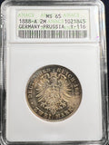 1888-A Germany/Prussia 2 Mark Friedrich III ANACS MS65 (Y-116)