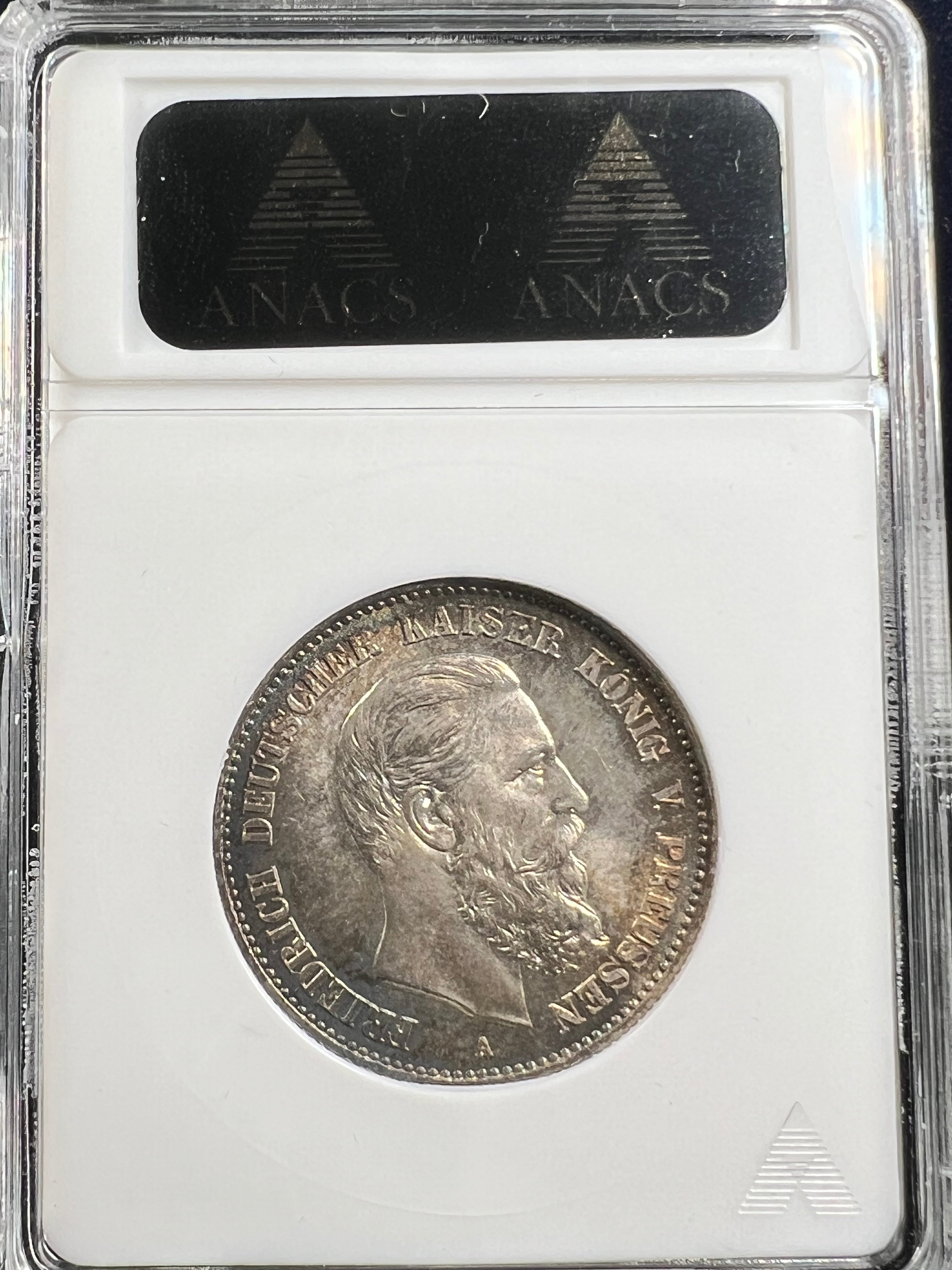 1888-A Germany/Prussia 2 Mark Friedrich III ANACS MS65 (Y-116)