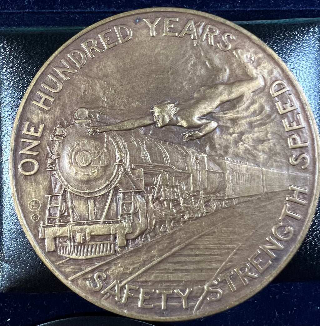 1927 Baltimore & Ohio Railroad Centennial Bronze Medal — Peter Cooper’s “Tom Thumb” (Medallic Art Co.)