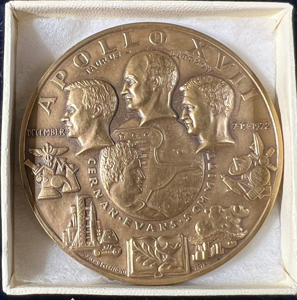 1972 Apollo XVII Bronze Medal — Cernan, Evans & Schmitt (Medallic Art Co)