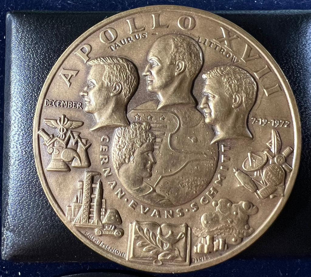 1972 Apollo XVII Bronze Medal — Cernan, Evans & Schmitt (Medallic Art Co)