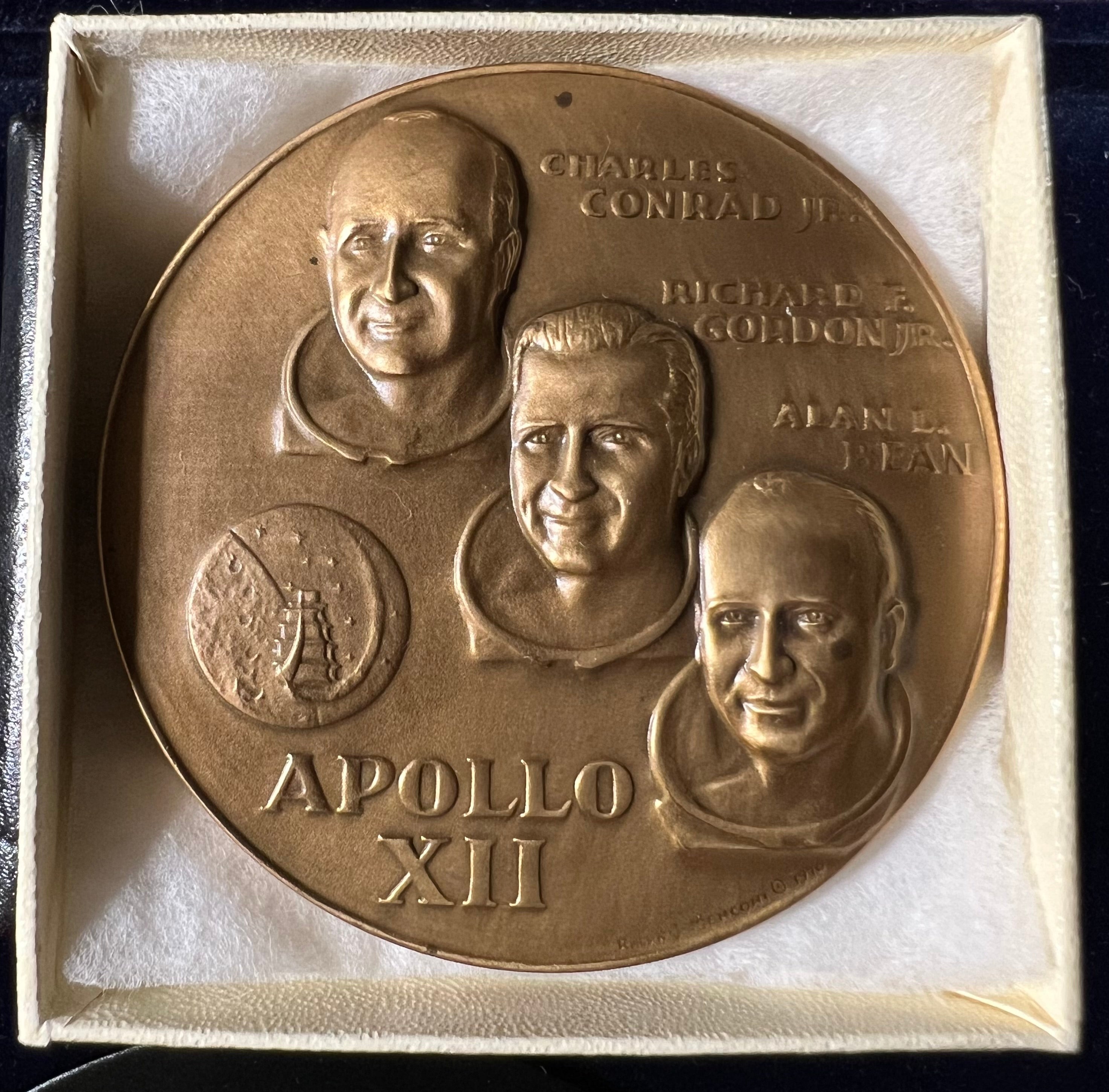 1969 Apollo XII Bronze Medal — Conrad, Gordon & Bean (Medallic Art Co)