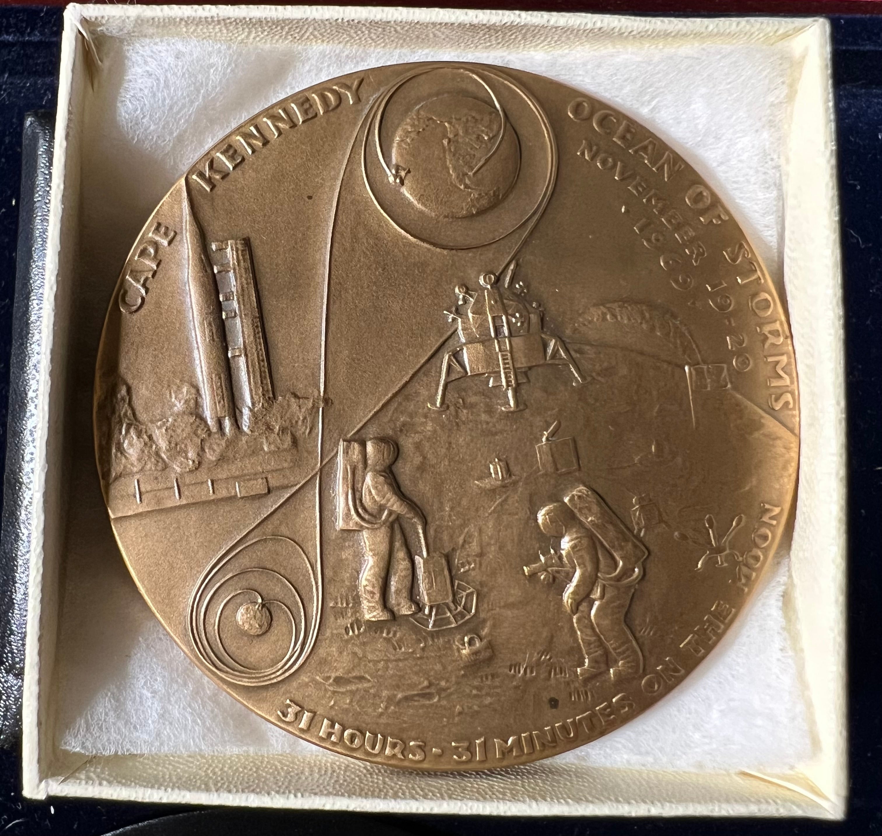 1969 Apollo XII Bronze Medal — Conrad, Gordon & Bean (Medallic Art Co)