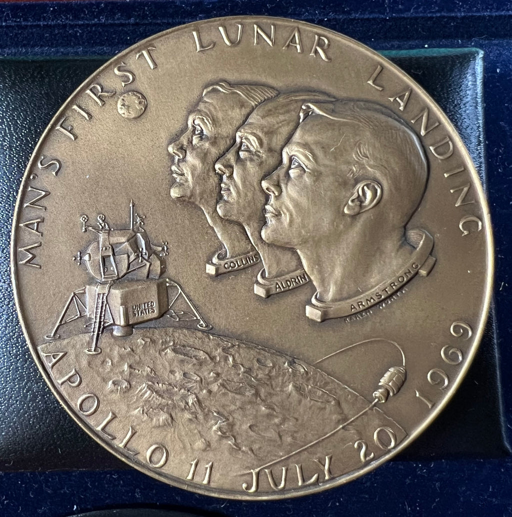 1969 Apollo 11 Bronze Medal — Armstrong, Aldrin & Collins (Medallic Art Co.)