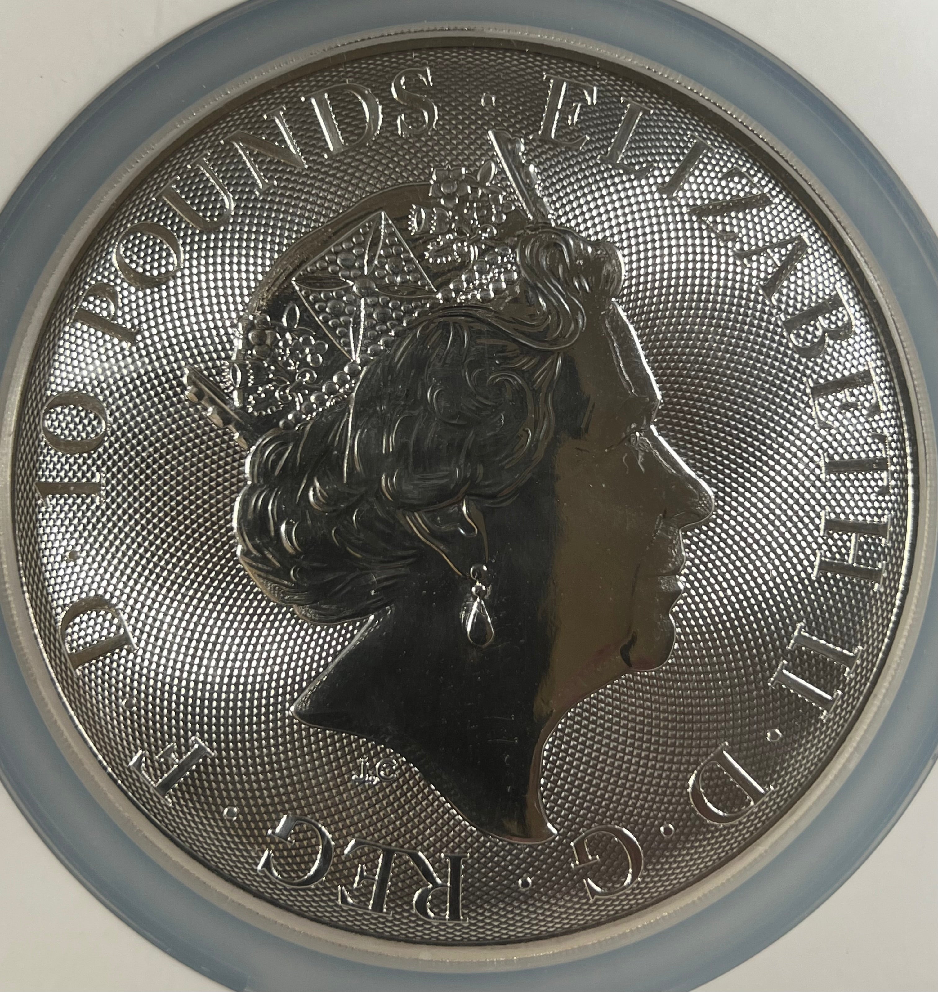2018 10 oz Silver Queen’s Beasts Red Dragon of Wales NGC MS70 Early Releases