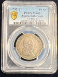 1792-B Austrian Netherlands 1/4 Kronentaler PCGS MS63 – Leopold II