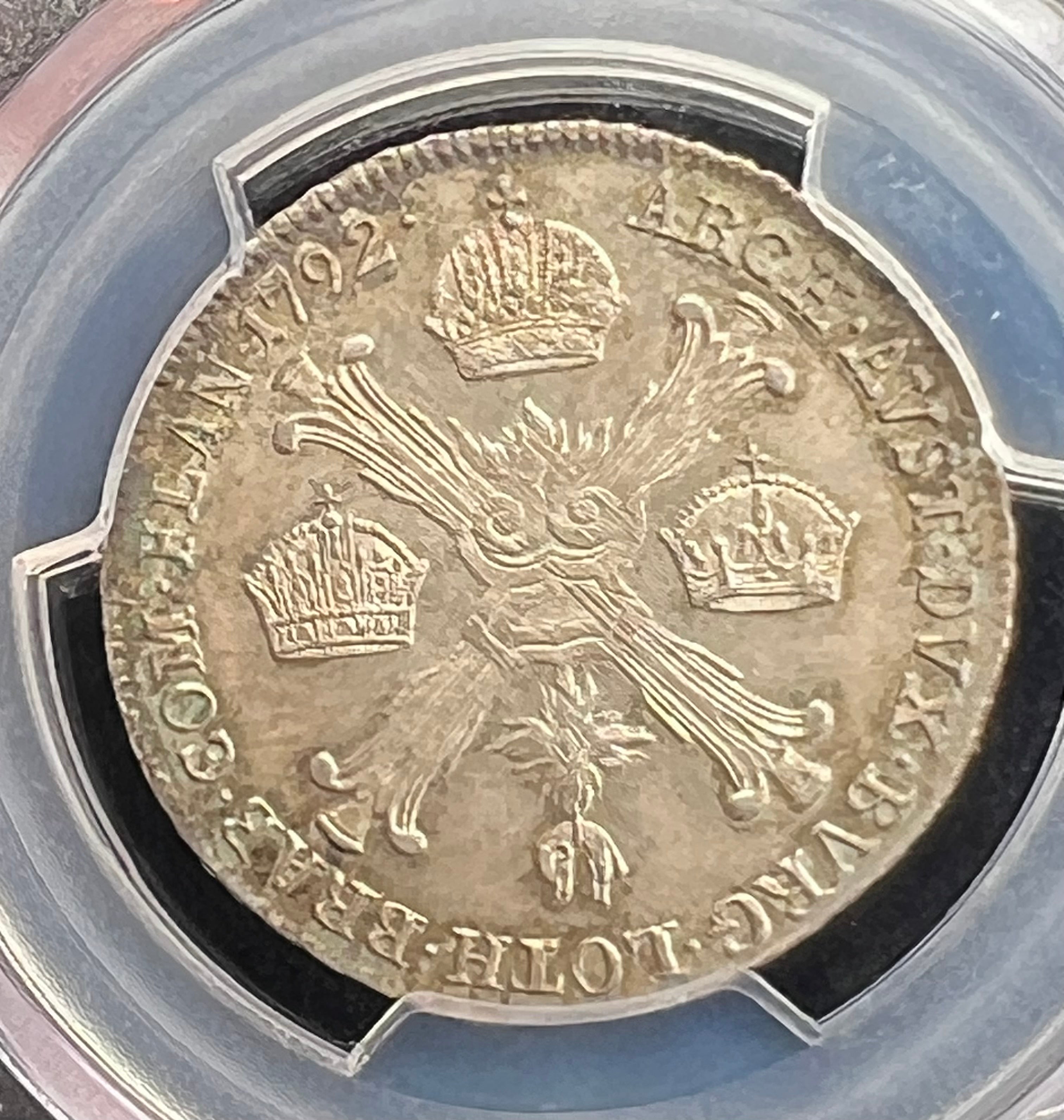 1792-B Austrian Netherlands 1/4 Kronentaler PCGS MS63 – Leopold II