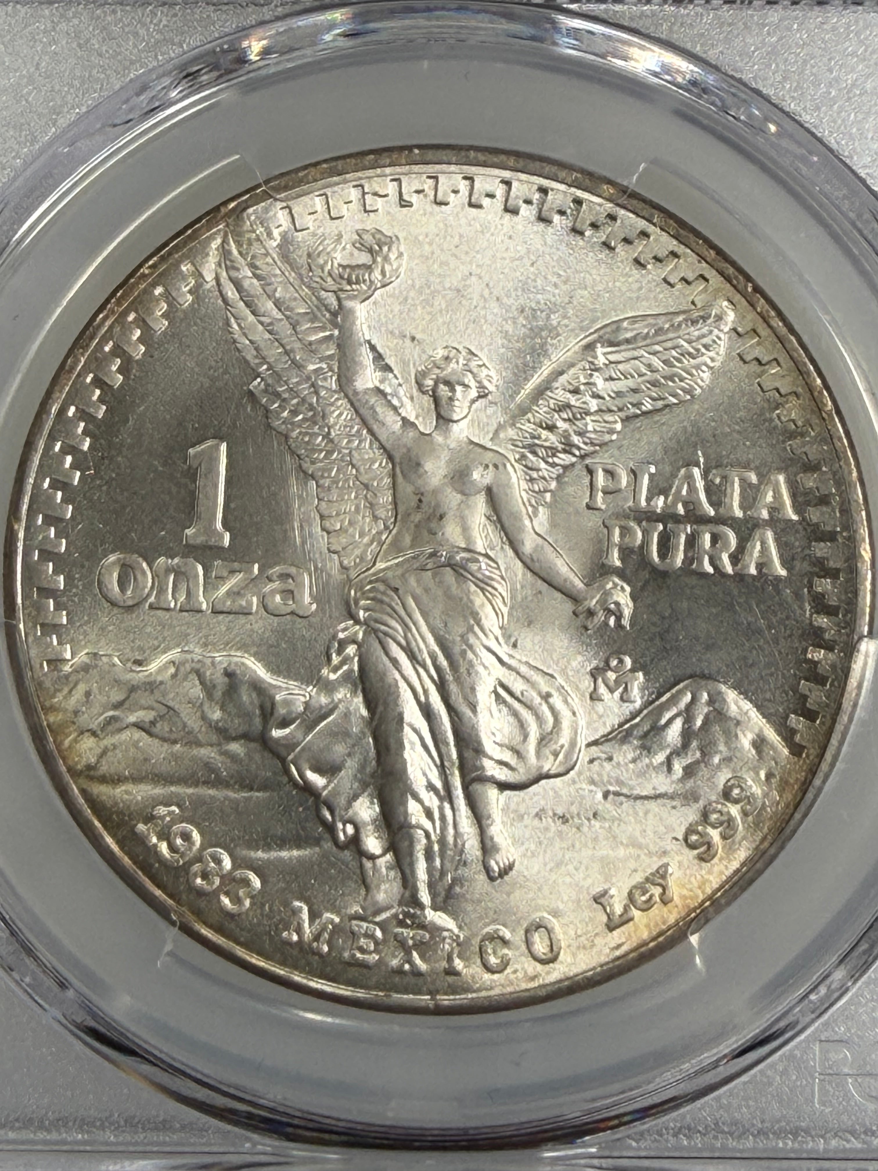 1983-Mo Mexico Silver 1 Onza Libertad PCGS MS67