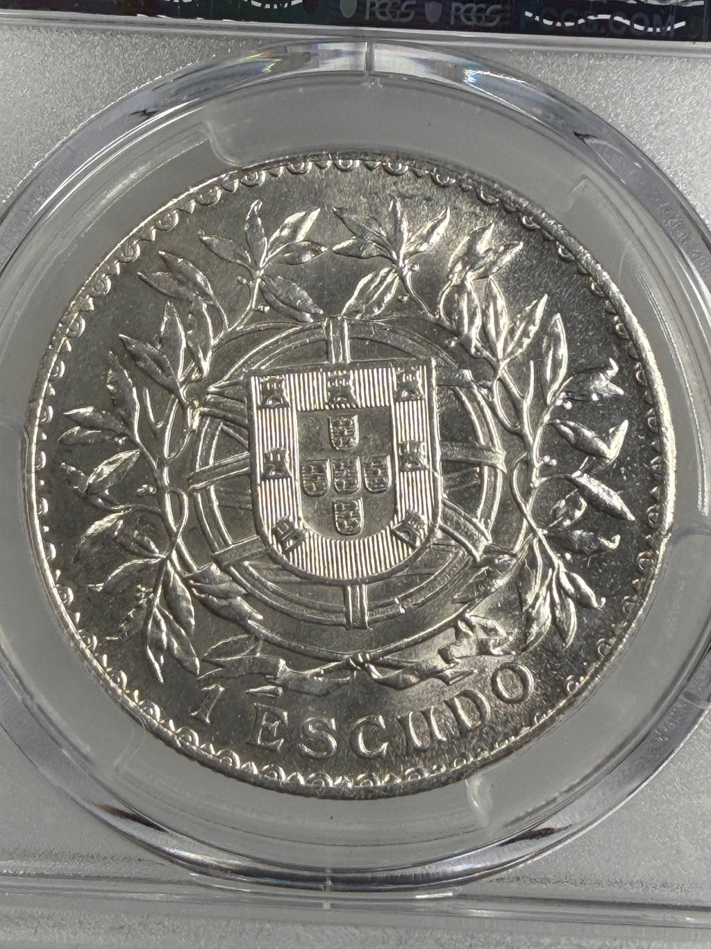 1916 Portugal Silver 1 Escudo PCGS MS63 – Two-Year Type
