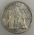 1967 France Silver 10 Francs - Hercules Type (KM 932)