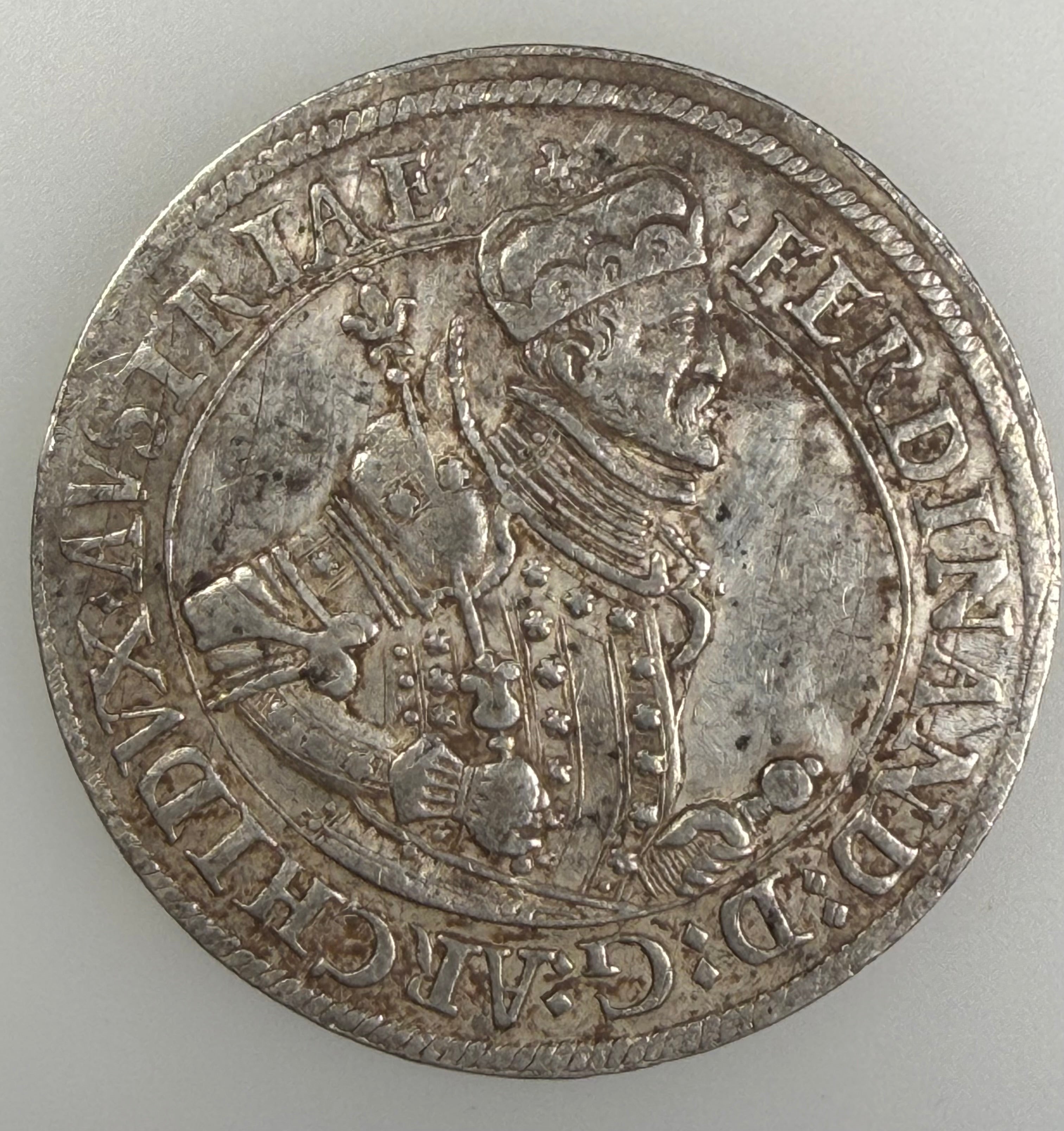 (1577-1595) Austria Holy Roman Empire Ferdinand II Silver Taler - Hall Mint