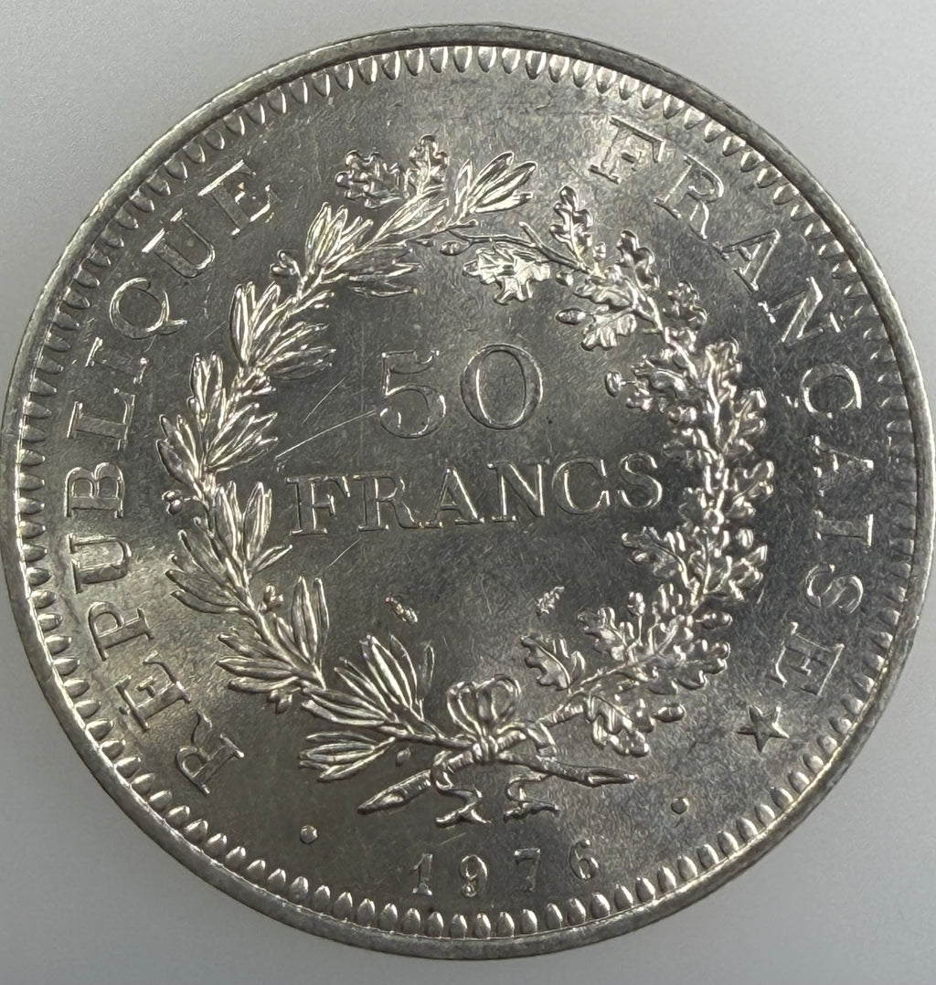 1976 France Silver 50 Francs – Hercules Type