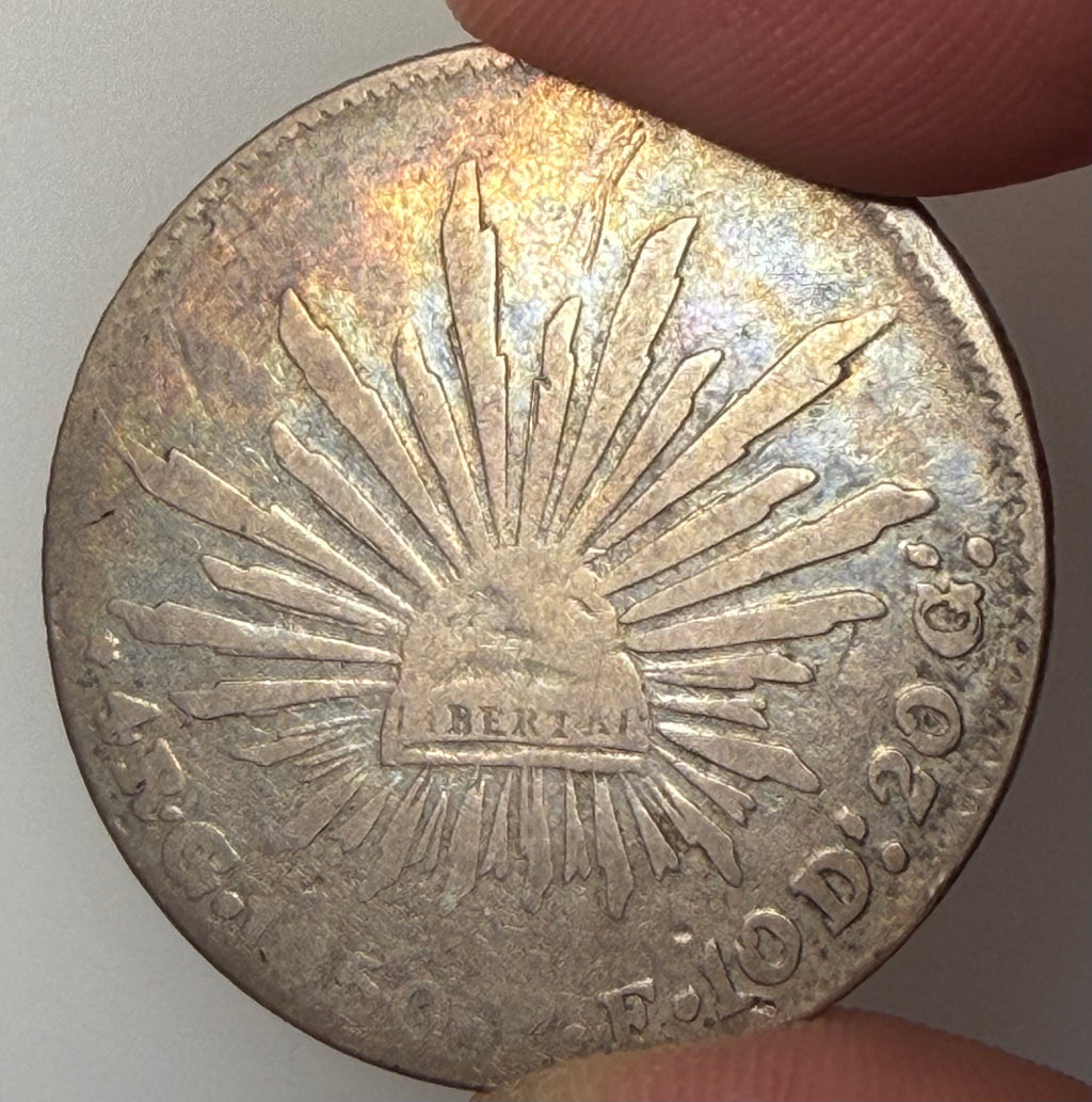1850 Mexico 4 Reales – First Republic, Guanajuato Mint (Go PF)