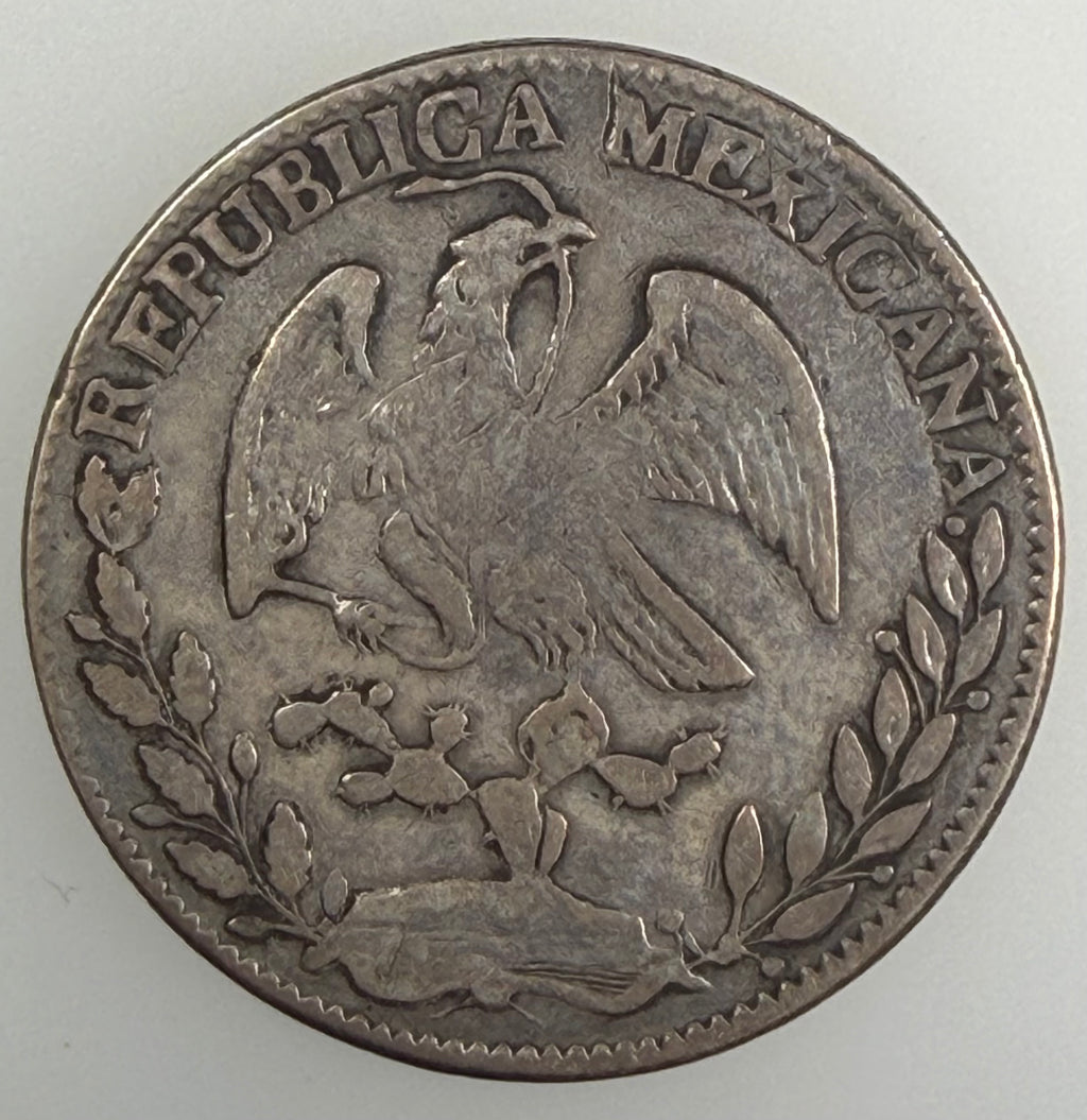 1863 Mexico 4 Reales – First Republic, Guanajuato Mint (Go YF)