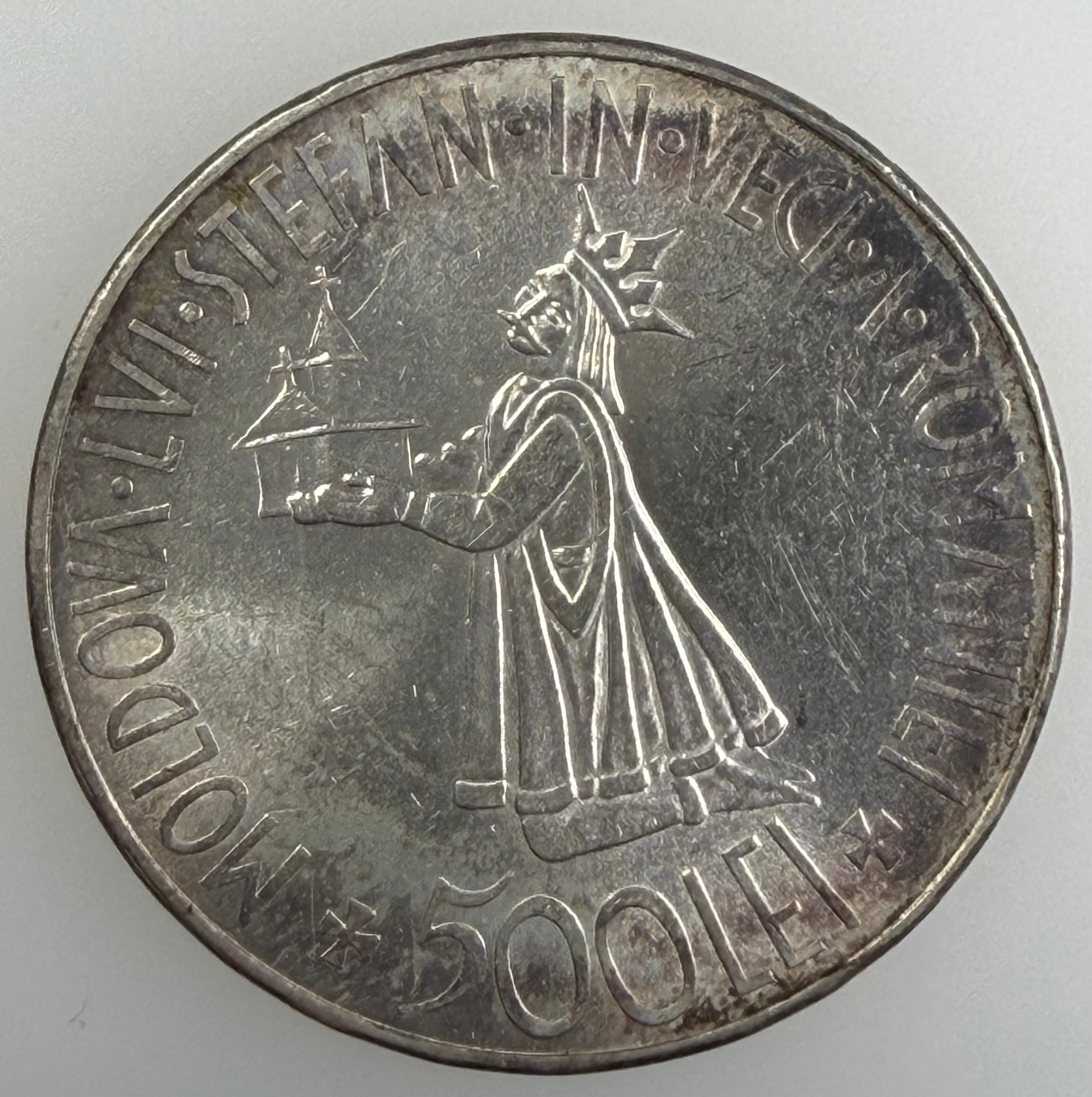 1941 Romania Silver 500 Lei King Michael I Bessarabia Reunion (KM 60)