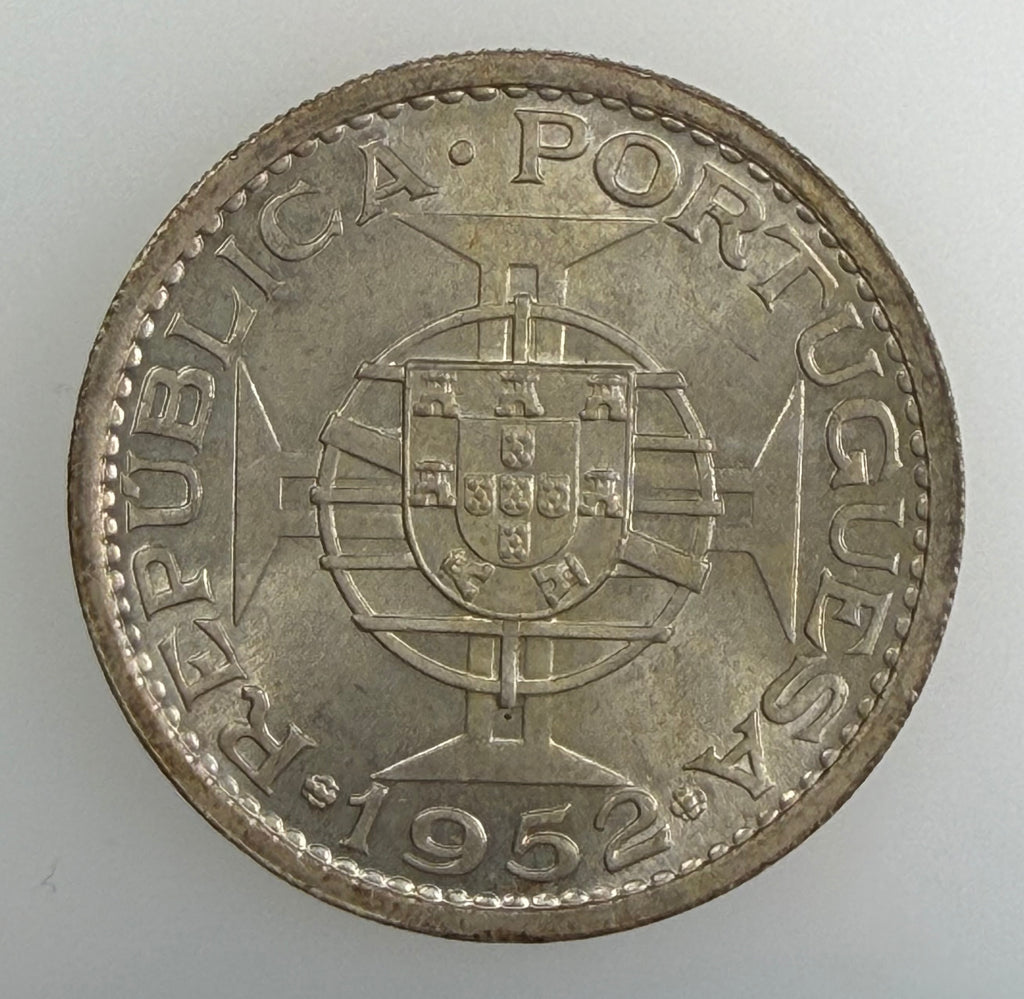 1952 Macau Silver 5 Patacas – Portuguese Territory (KM 5)