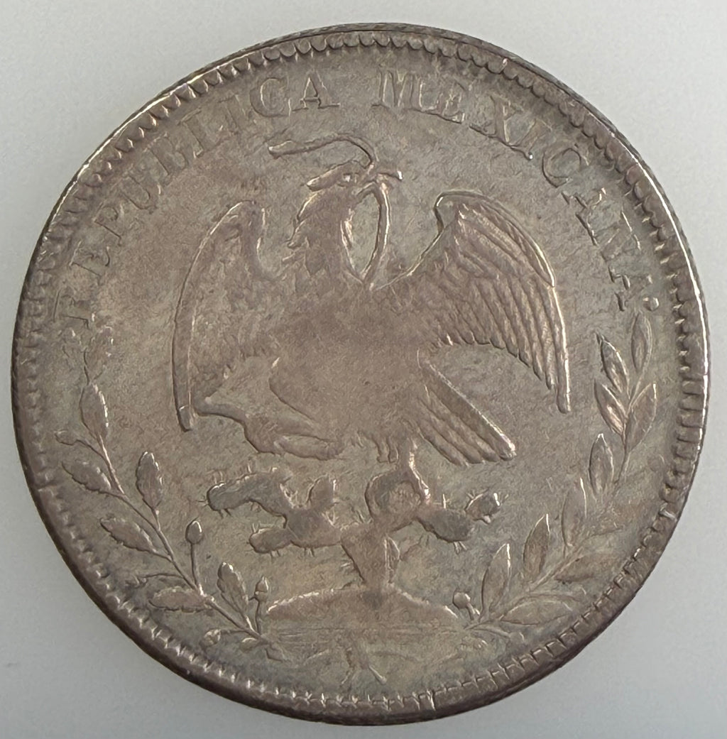 1844 Zs OM Mexico 4 Reales – Republic (Cap & Rays)