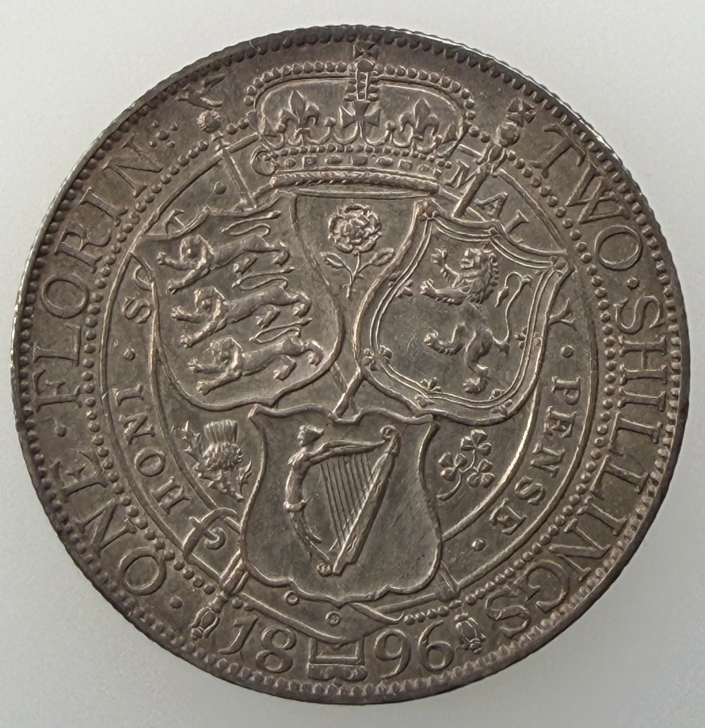 1896 Great Britain Silver Florin – Queen Victoria KM781