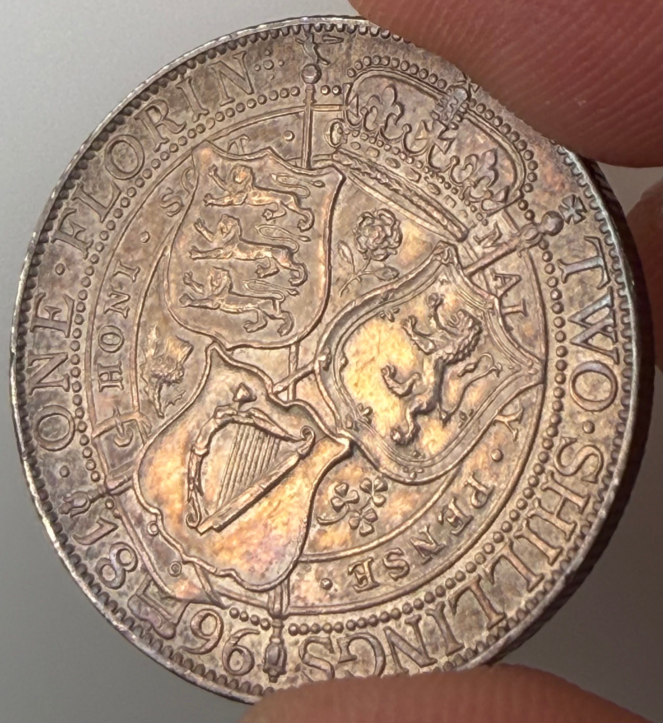 1896 Great Britain Silver Florin – Queen Victoria KM781
