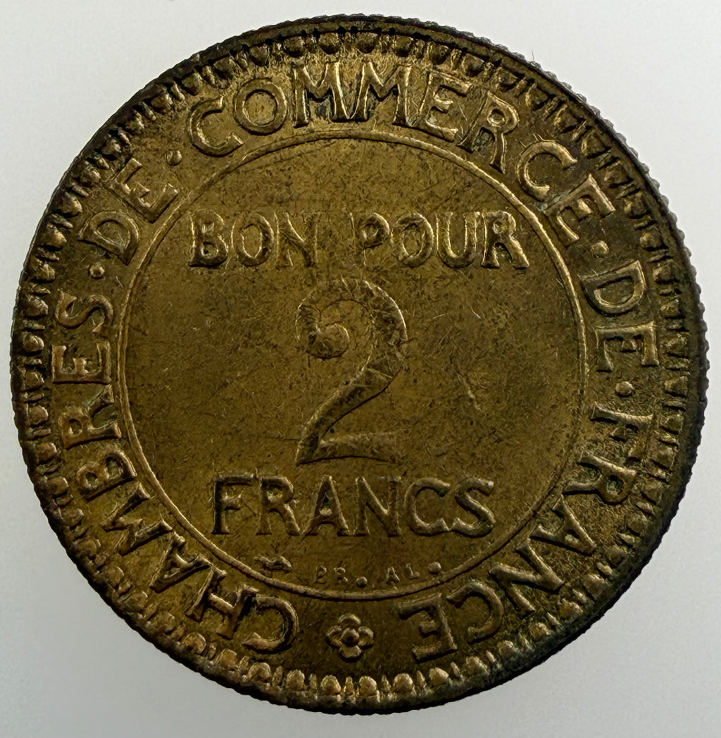 1921 France 2 Francs - Chambres de Commerce de France (KM#877)