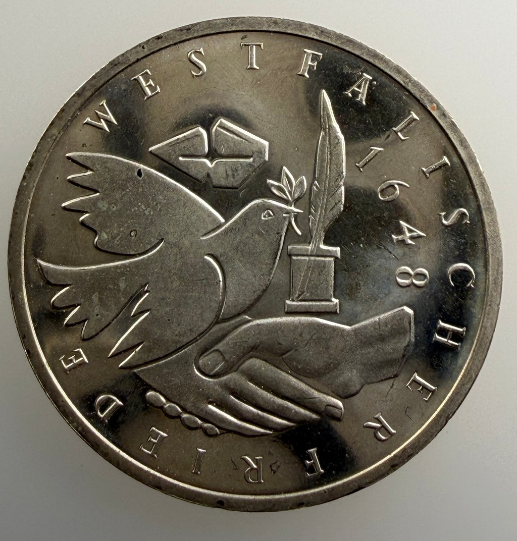 1998 J Germany Silver 10 Deutsche Mark – 350th Anniversary of the Peace of Westphalia