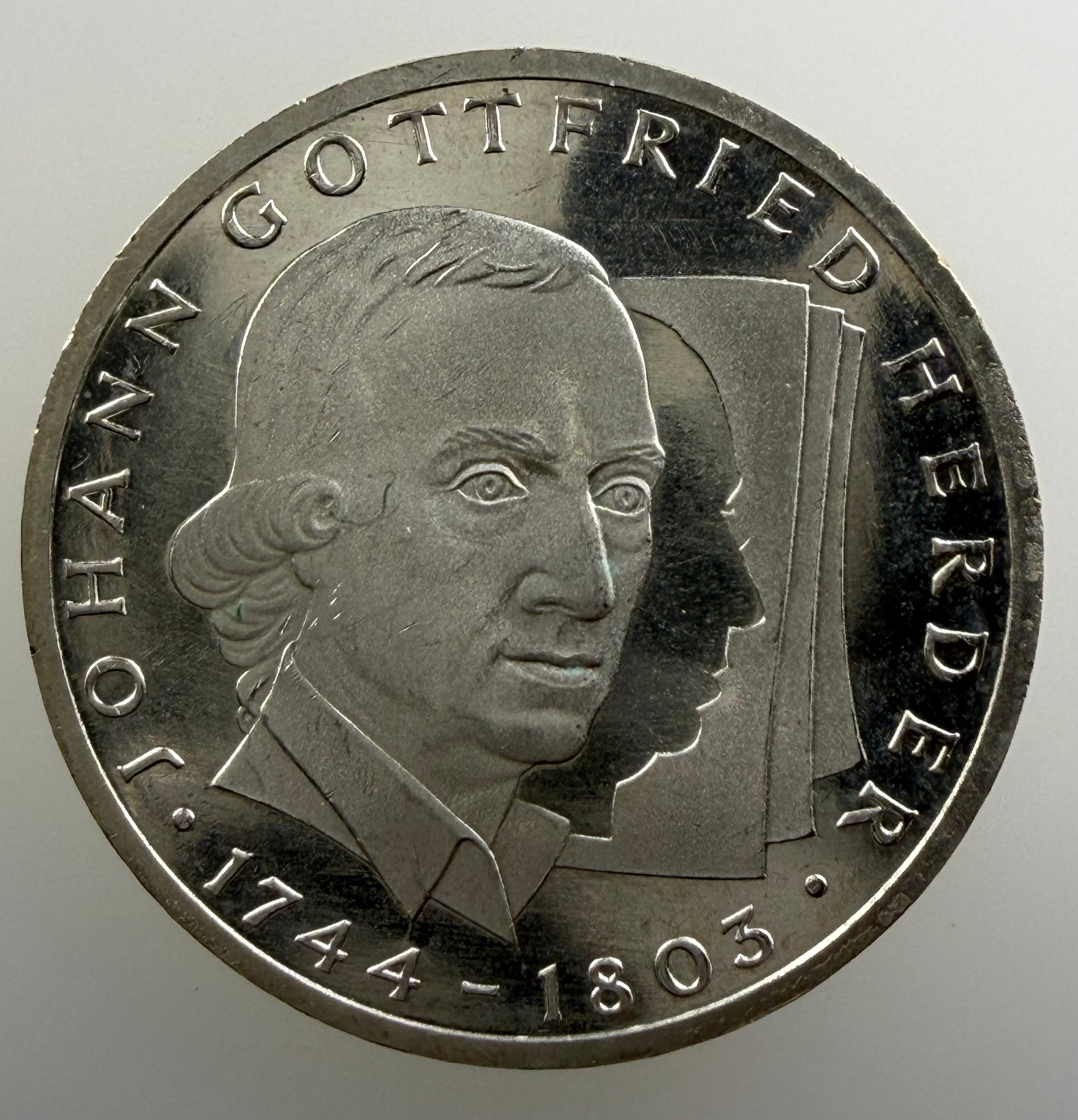 1994 G Germany Silver 10 Deutsche Mark – Johann Gottfried Herder