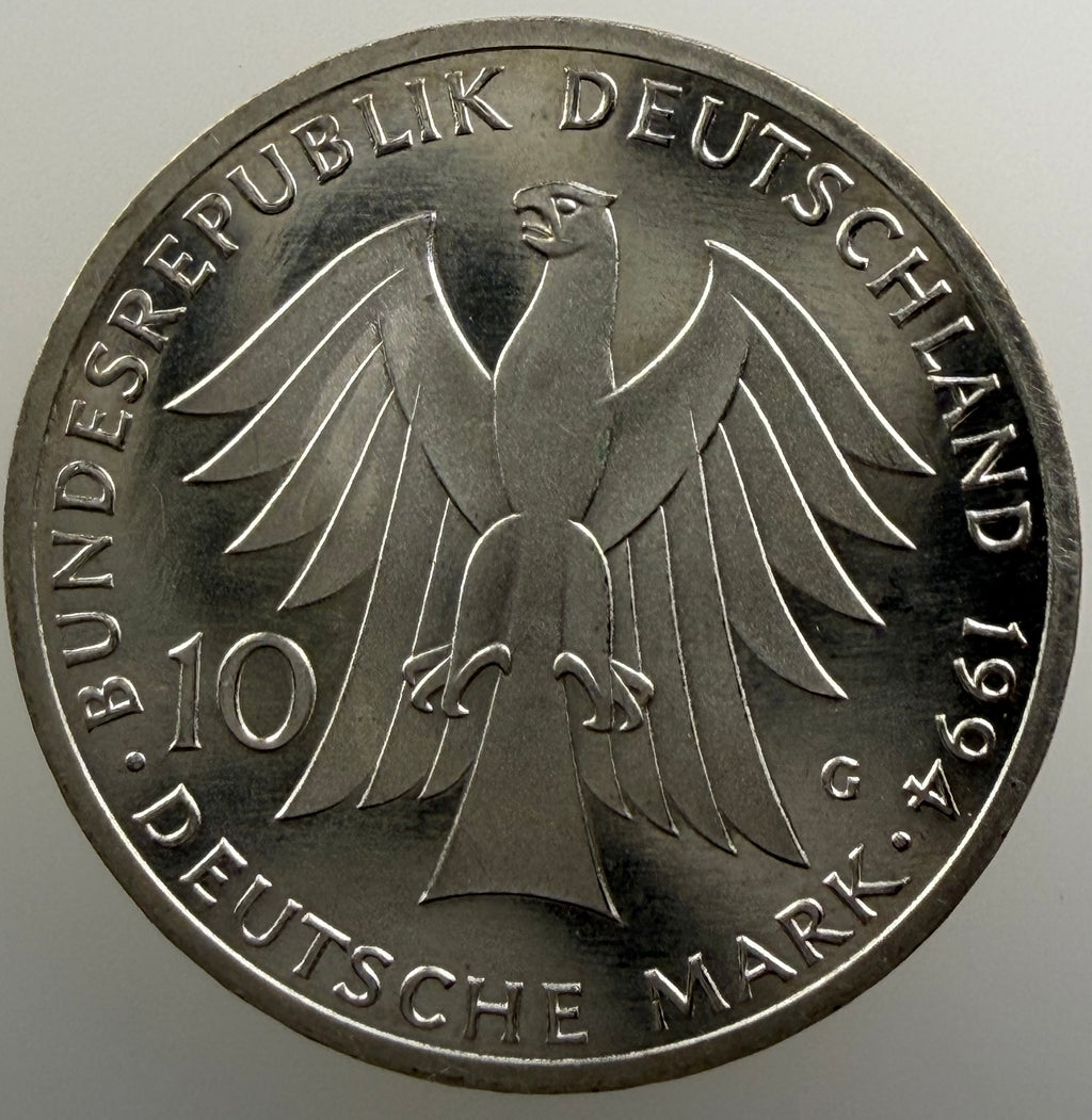 1994 G Germany Silver 10 Deutsche Mark – Johann Gottfried Herder