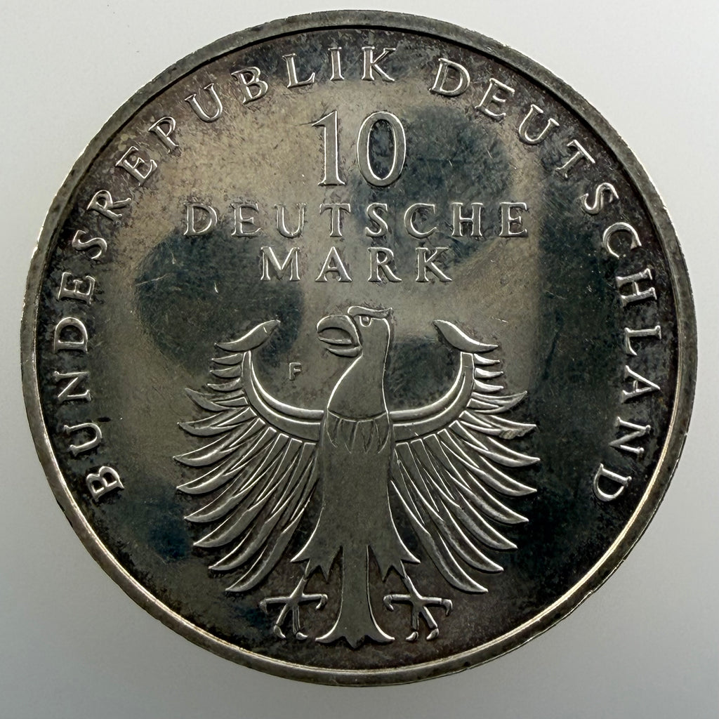 1998 A Germany Silver 10 Deutsche Mark – 50 Years of the Deutsche Mark