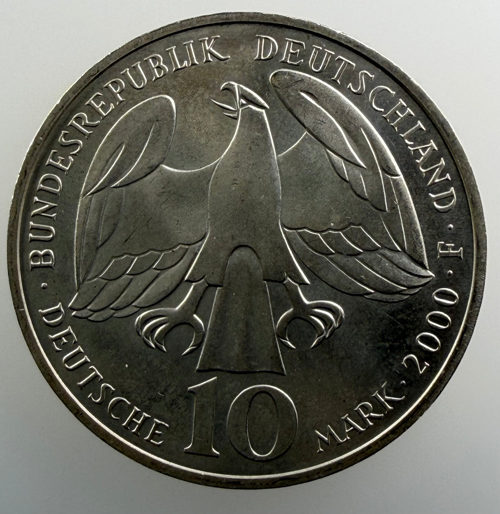 2000 F Germany Silver 10 Deutsche Mark – Johann Sebastian Bach