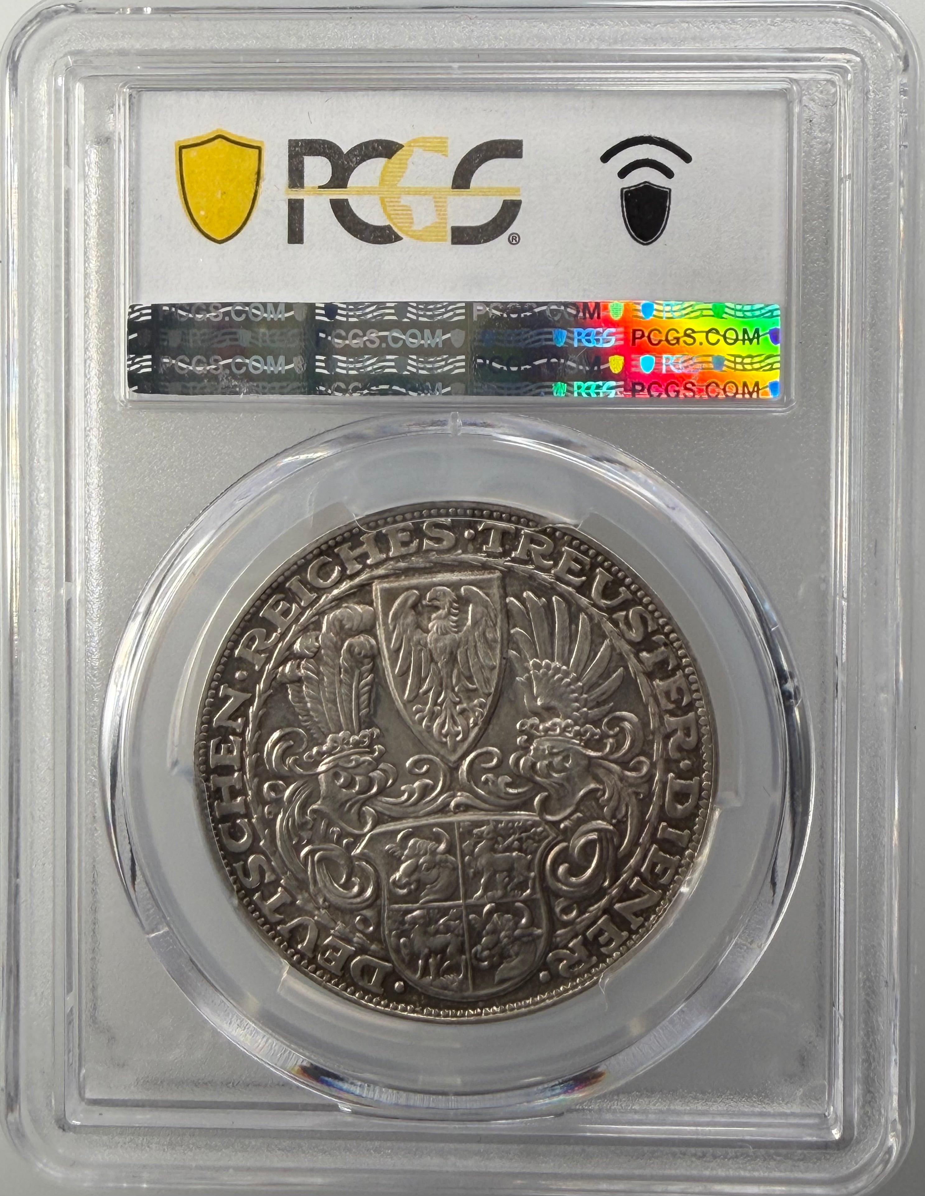 1927-D Germany Silver 5 Mark Hindenburg – 80th Birthday (Medallic)