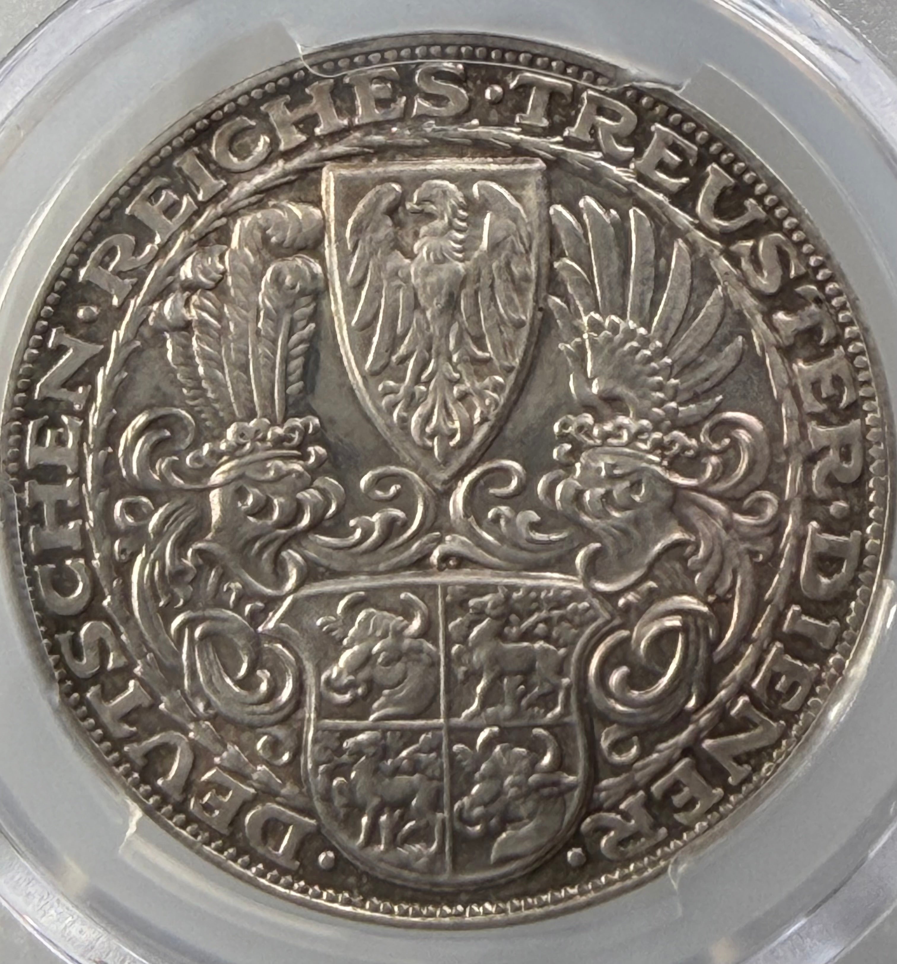 1927-D Germany Silver 5 Mark Hindenburg – 80th Birthday (Medallic)